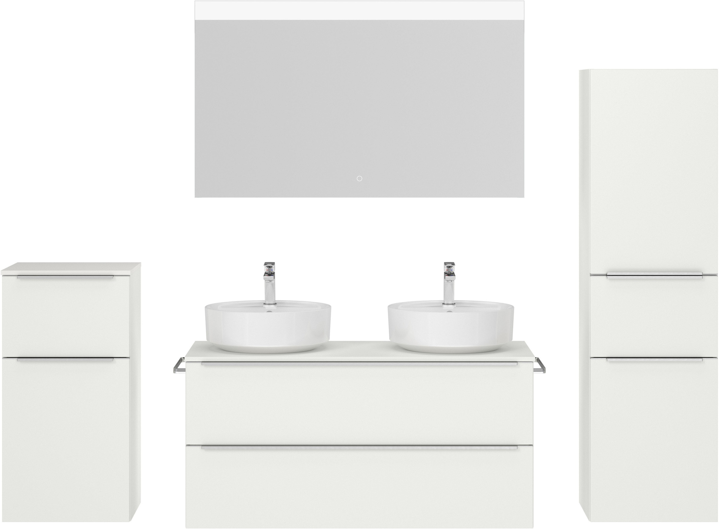 nobilia® Badmöbel-Set »Alvene«, (4 St., vormontiert, mit Soft-Close), inkl. günstig online kaufen