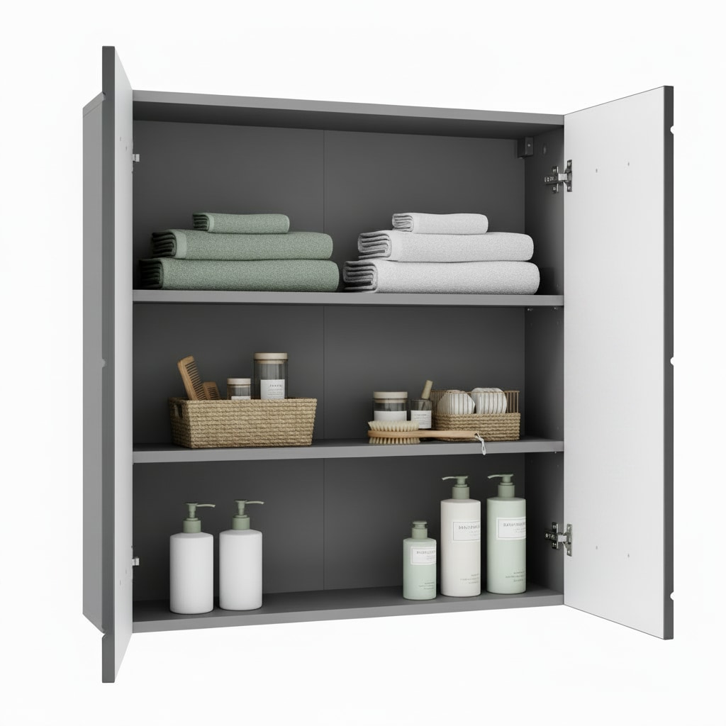 OTTO home Hängeschrank »Föhr, Badschrank, Badezimmerschrank, Badmöbel« Breite 72,8 cm, 2 Türen, minimalistisch, zeitlos, hochglänzend