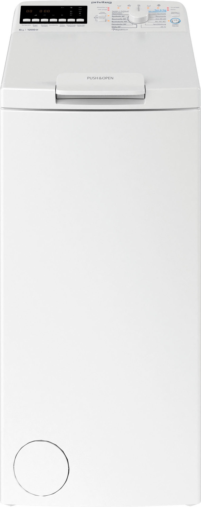 Privileg Waschmaschine Toplader »PWT B623S«, 6 kg, 1200 U/min, Turn&Go, Rap günstig online kaufen