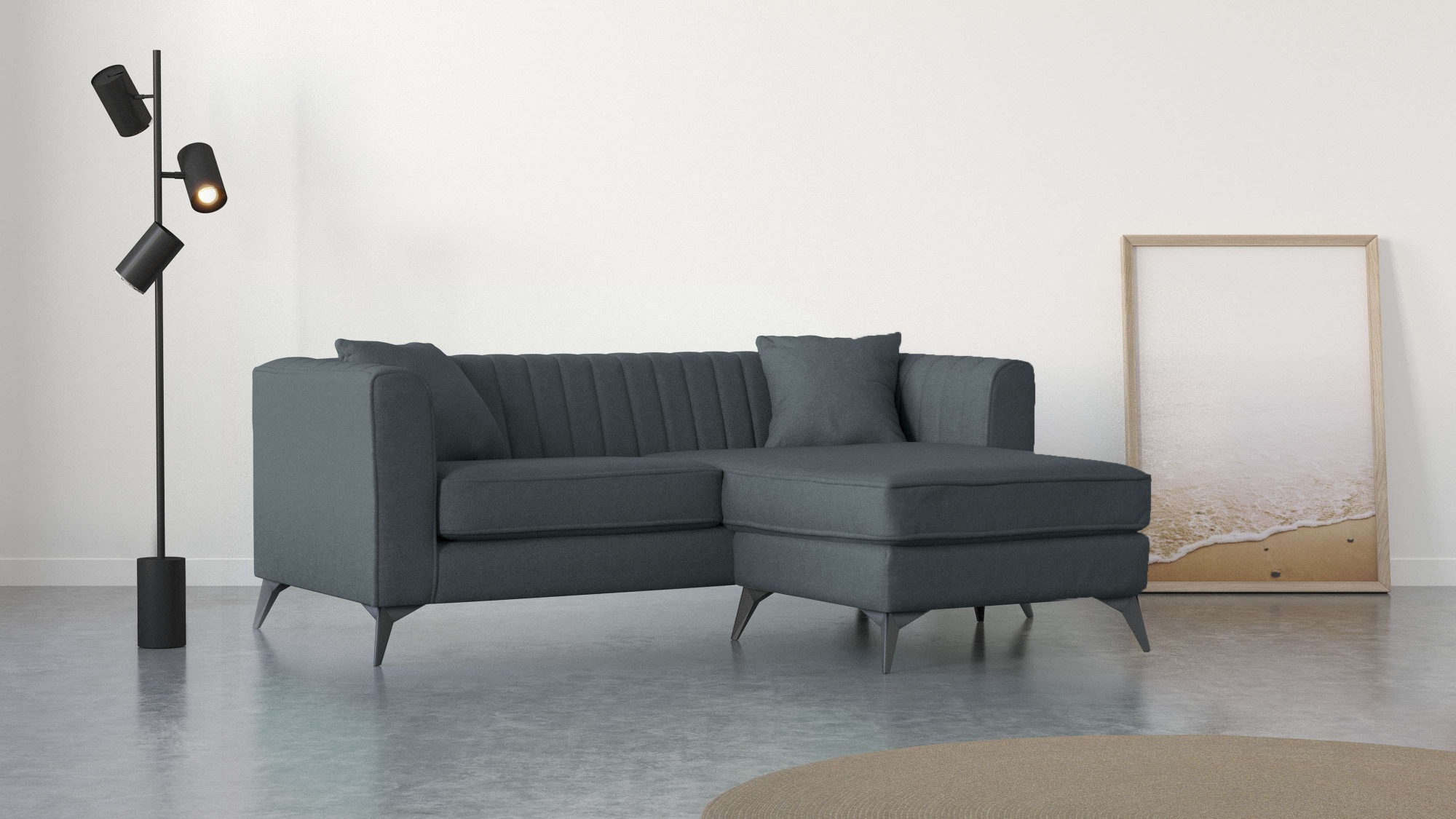 Places of Style Ecksofa »MATTHEW L-Form ideal für kleine Räume, Maße B/T/H: günstig online kaufen