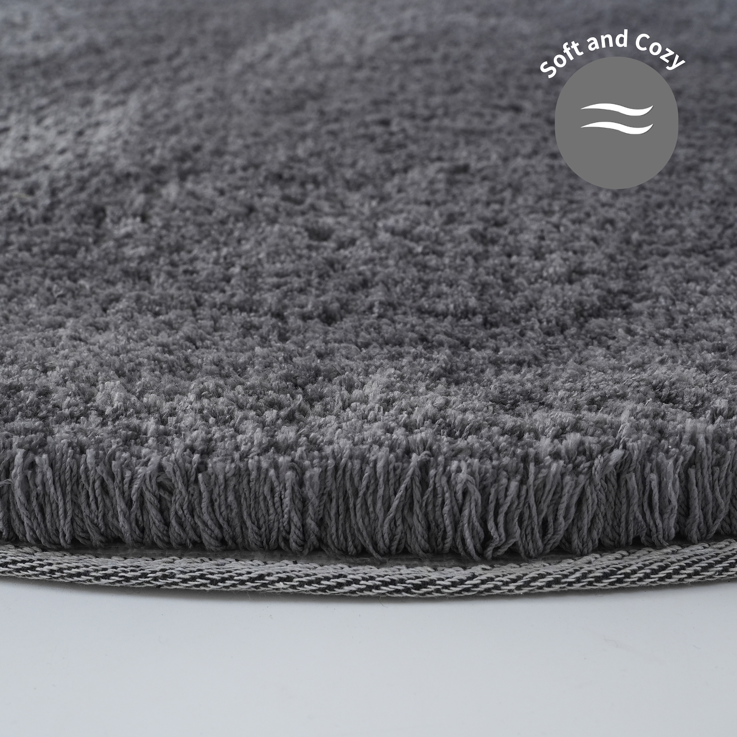 my home Hochflor-Teppich »Microfaser Teppich Magong, besonders weich, sehr feiner Flor«, rund, 25 mm Höhe, unifarben, weiche Teppiche, Wohnzimmer, Schlafzimmer, Kinderzimmer