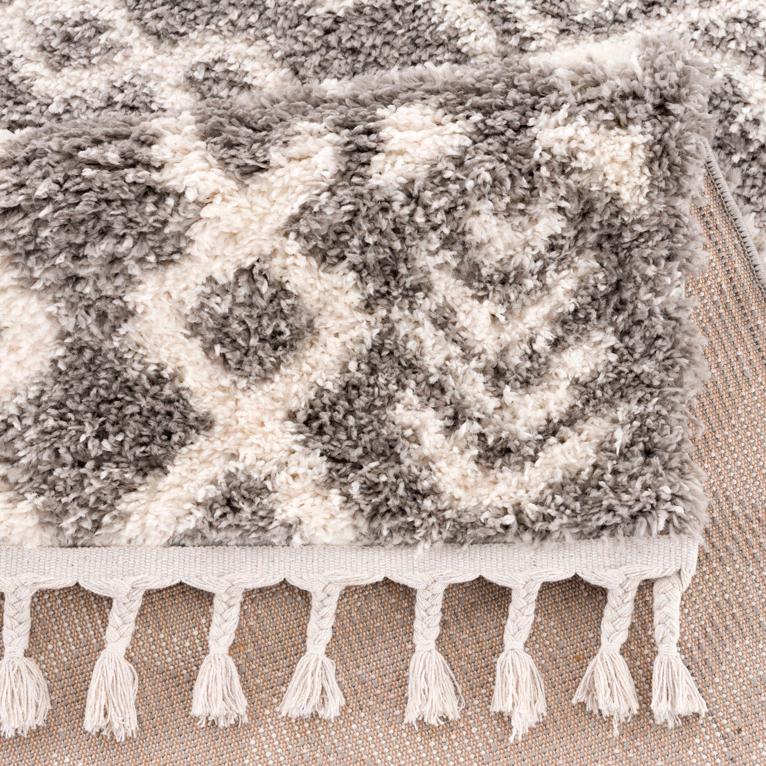 Carpet City Hochflor-Teppich »Pulpy 514«, rechteckig, 30 mm Höhe, besonders weich, mit Fransen, Ethno Look