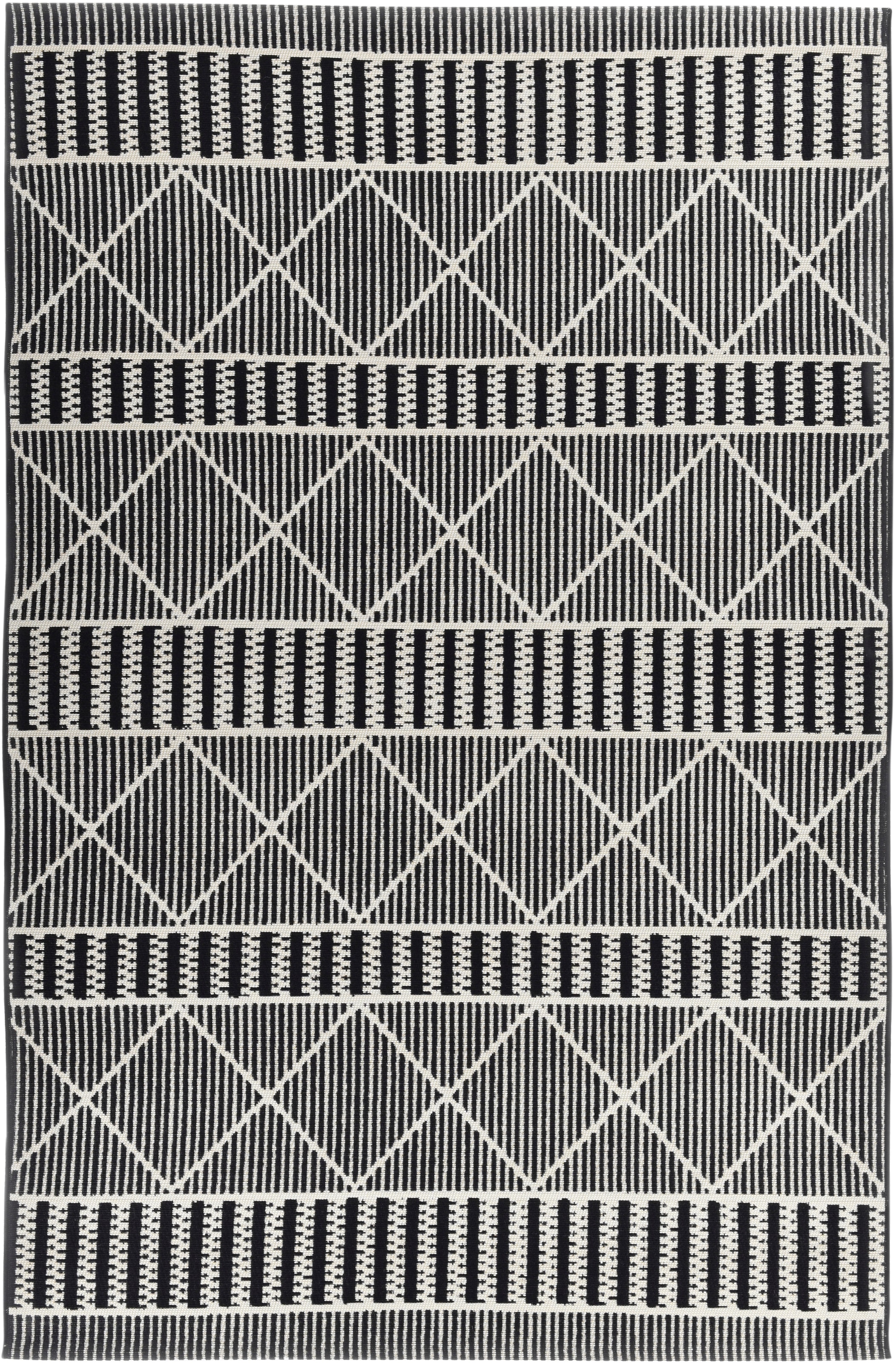 Tom Tailor Outdoorteppich  Funky Geometric ¦ schwarz ¦ Synthetische Fasern günstig online kaufen