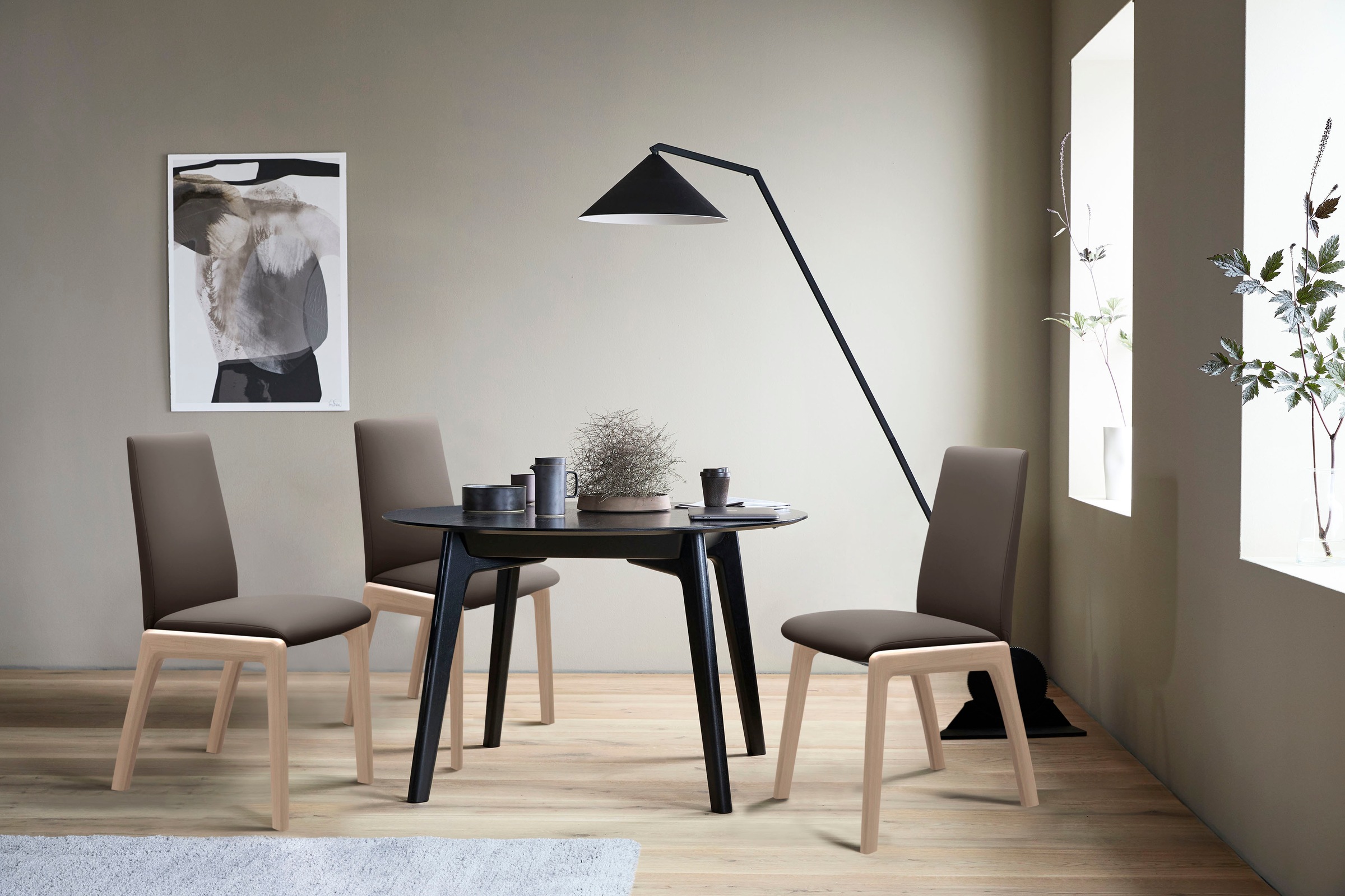 Stressless® Polsterstuhl »Laurel« () Low Back, Größe L, mit abgerundeten Be günstig online kaufen