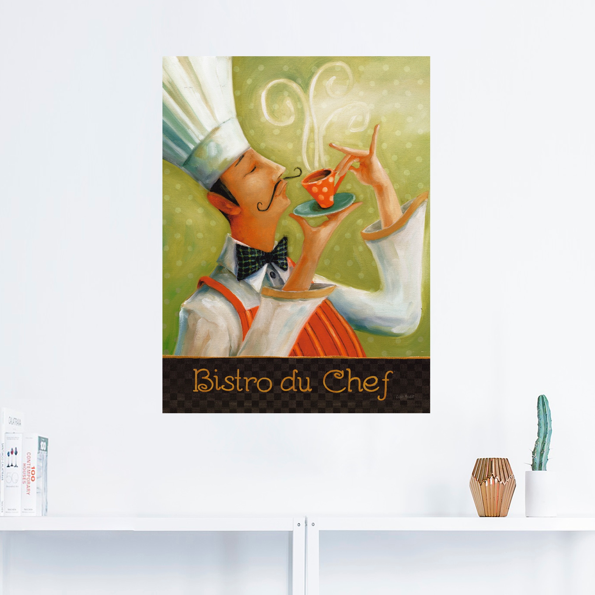 Artland Wandbild »Cafe Moustache I«, Getränke, (1 St.), als Leinwandbild, Poster, Wandaufkleber in verschied. Größen