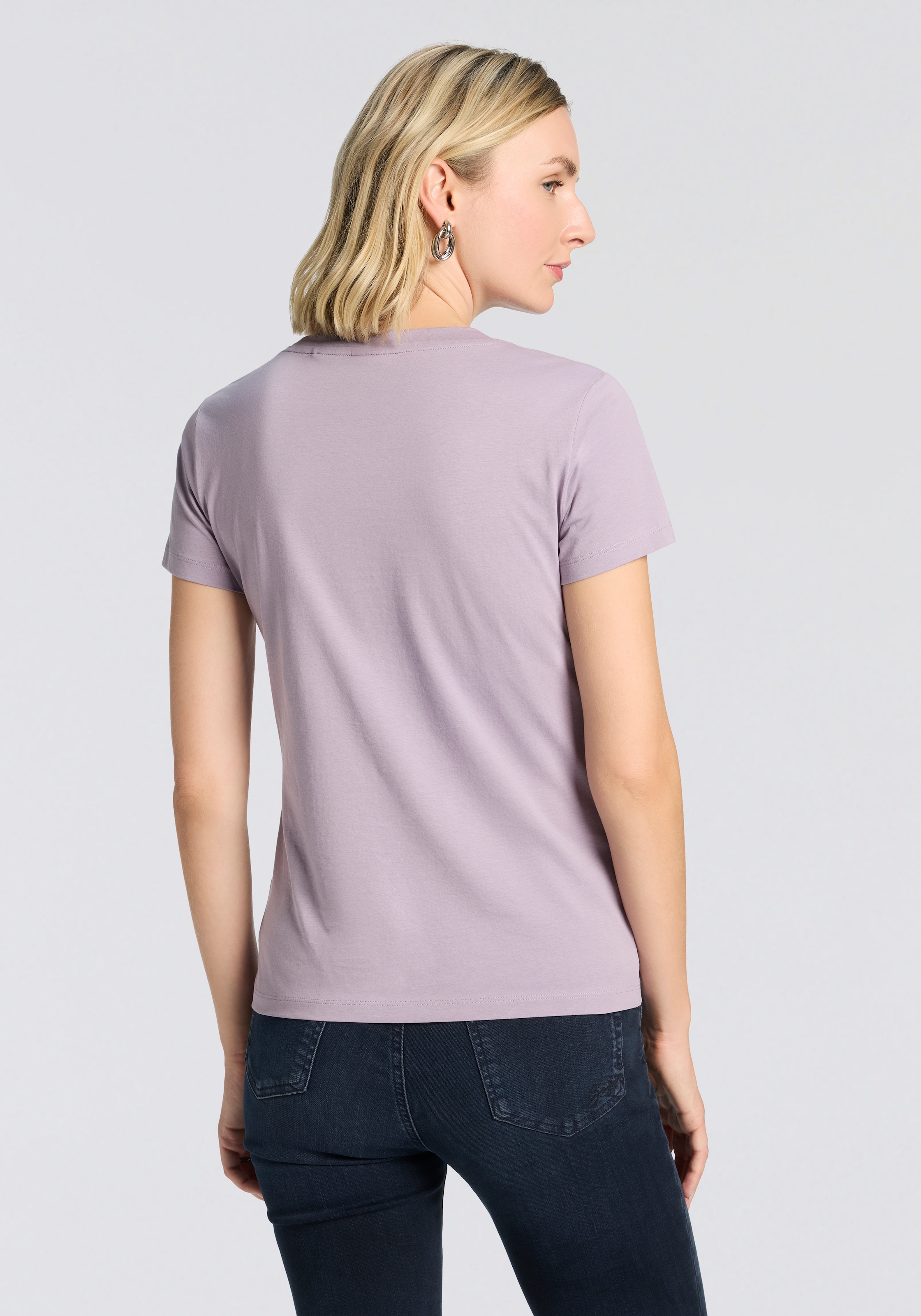 BOSS ORANGE T-Shirt »Esogo Premium Damenmode« mit Rundhals, Strassapplikation