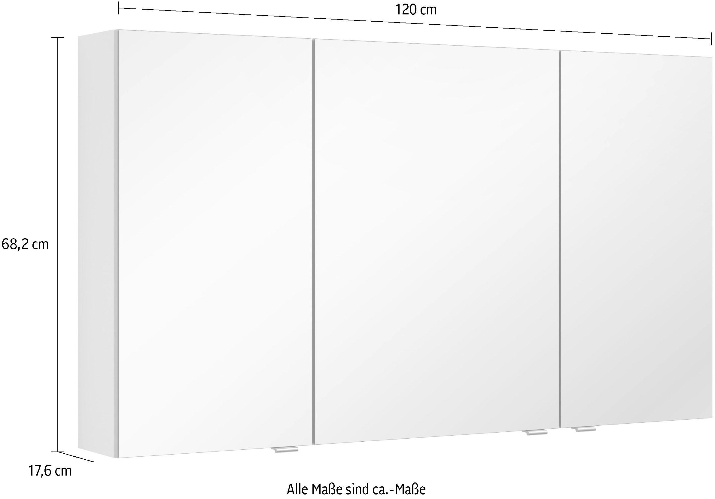 Saphir Spiegelschrank »3980« vormontiert