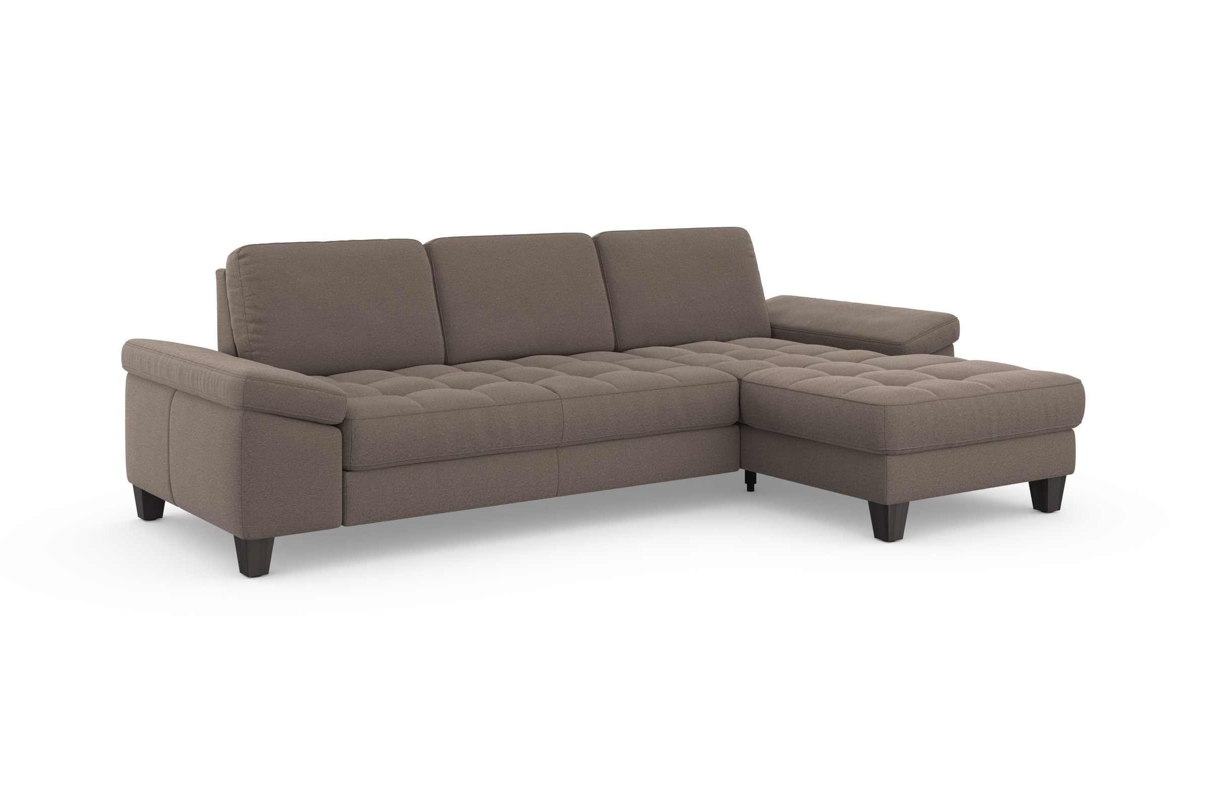 sit&more Ecksofa »Westham L-Form«, Recamiere, mit oder ohne Bettfunktion, Bettkasten, Füße wengefarben