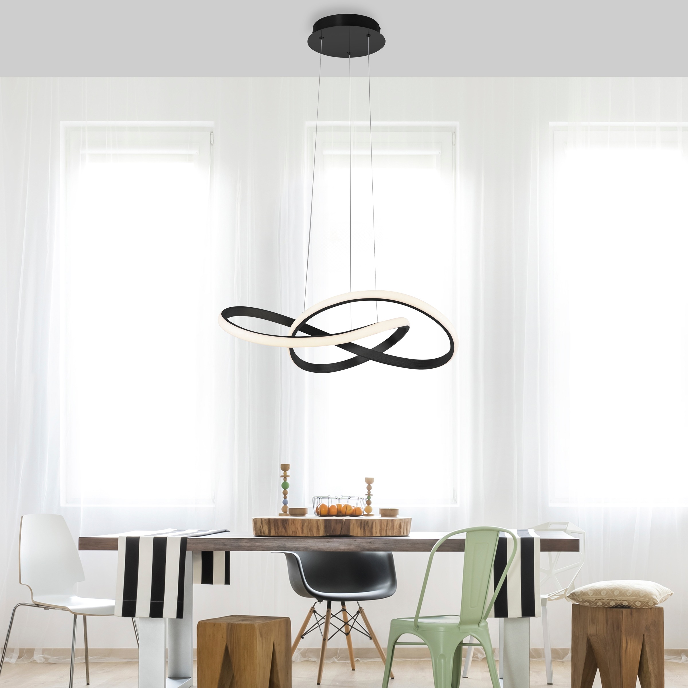 JUST LIGHT Pendelleuchte »MARIA«, 1 flammig, Leuchtmittel LED-Board   LED f günstig online kaufen