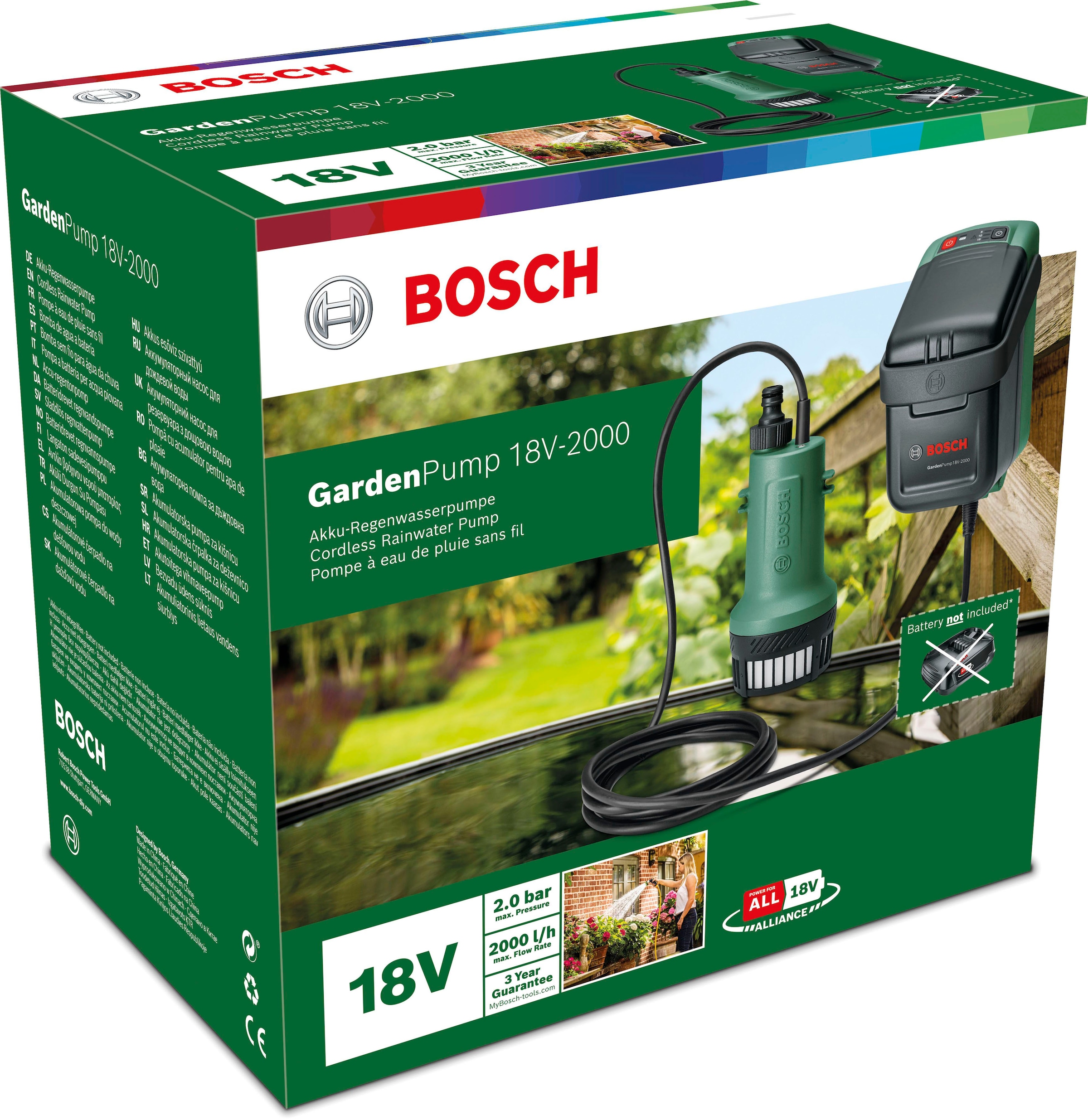 Bosch Home & Garden Akku-Gartenpumpe »GardenPump 18V-2000«, ohne Akku  online bestellen
