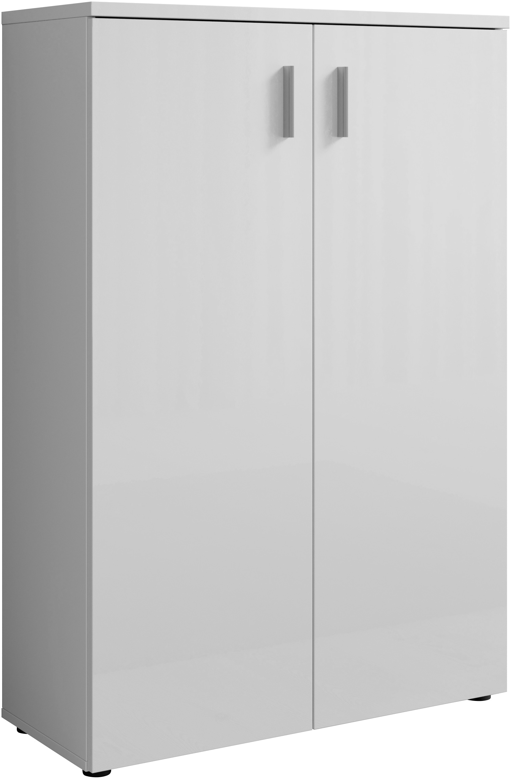 HBZ Schuhschrank »Lincoln weiß Glanz, BxHxT 80x120x35 cm«, (1 St.), Schuhschrank mit 2 Türen, 4 Einlegeböden