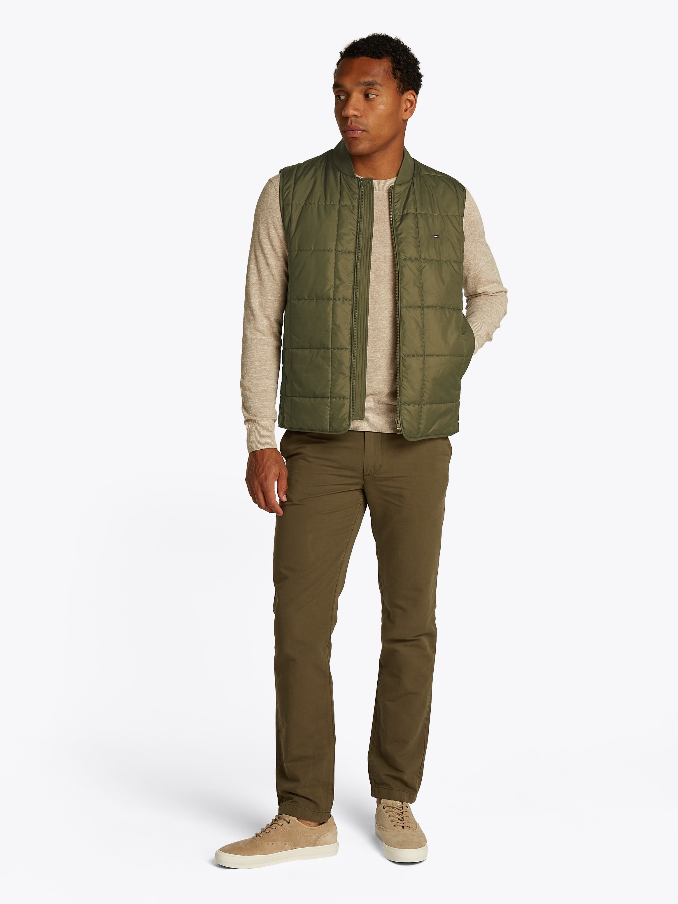 Tommy Hilfiger Steppweste »SQUARE QUILTED VEST«, Mit Rundhalsausschnitt