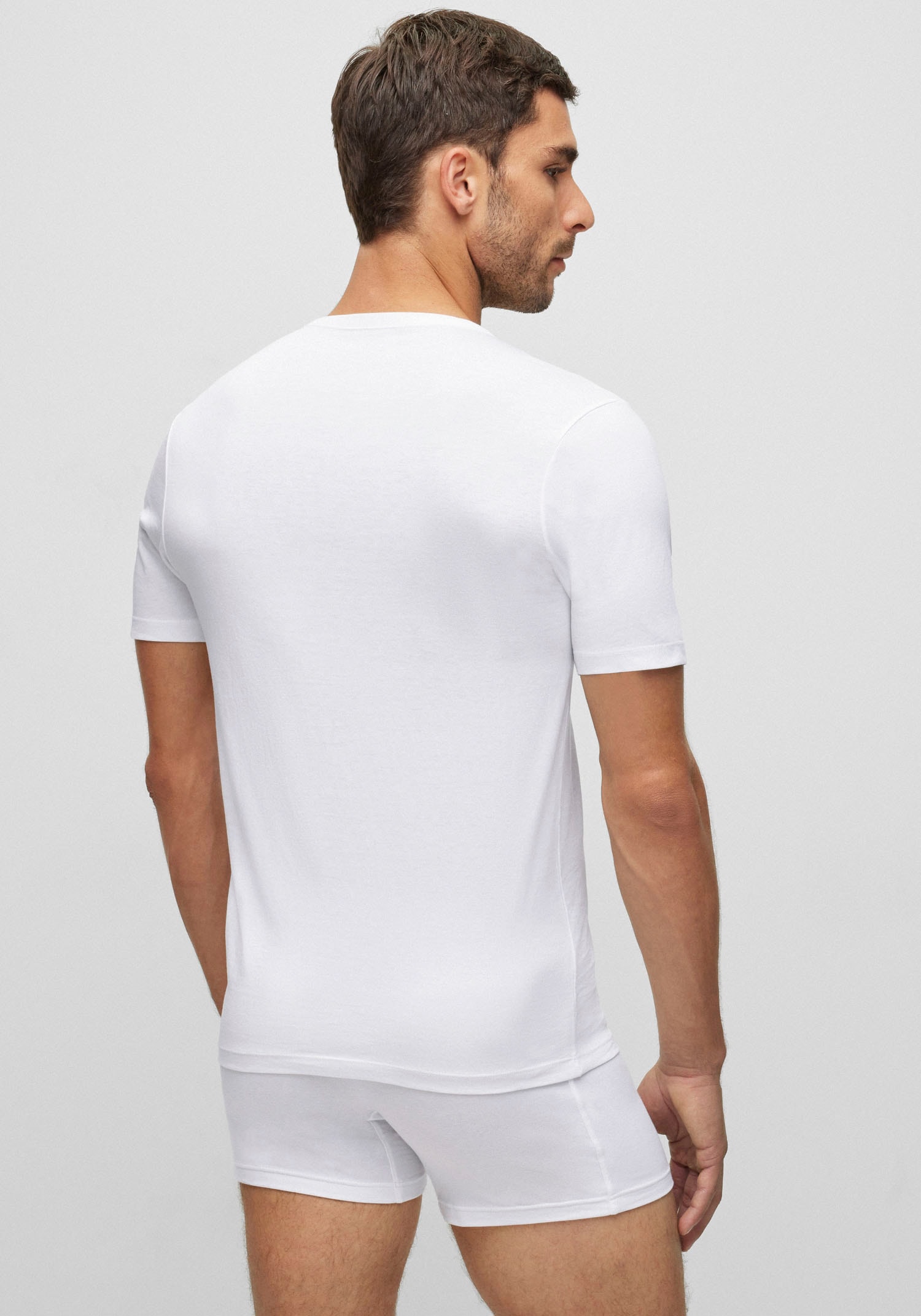BOSS T-Shirt »Rundhals BOSS ONE x David Beckham«, (Packung, 3 tlg., 3er-Pack), mit dezentem BOSS Logo-Print