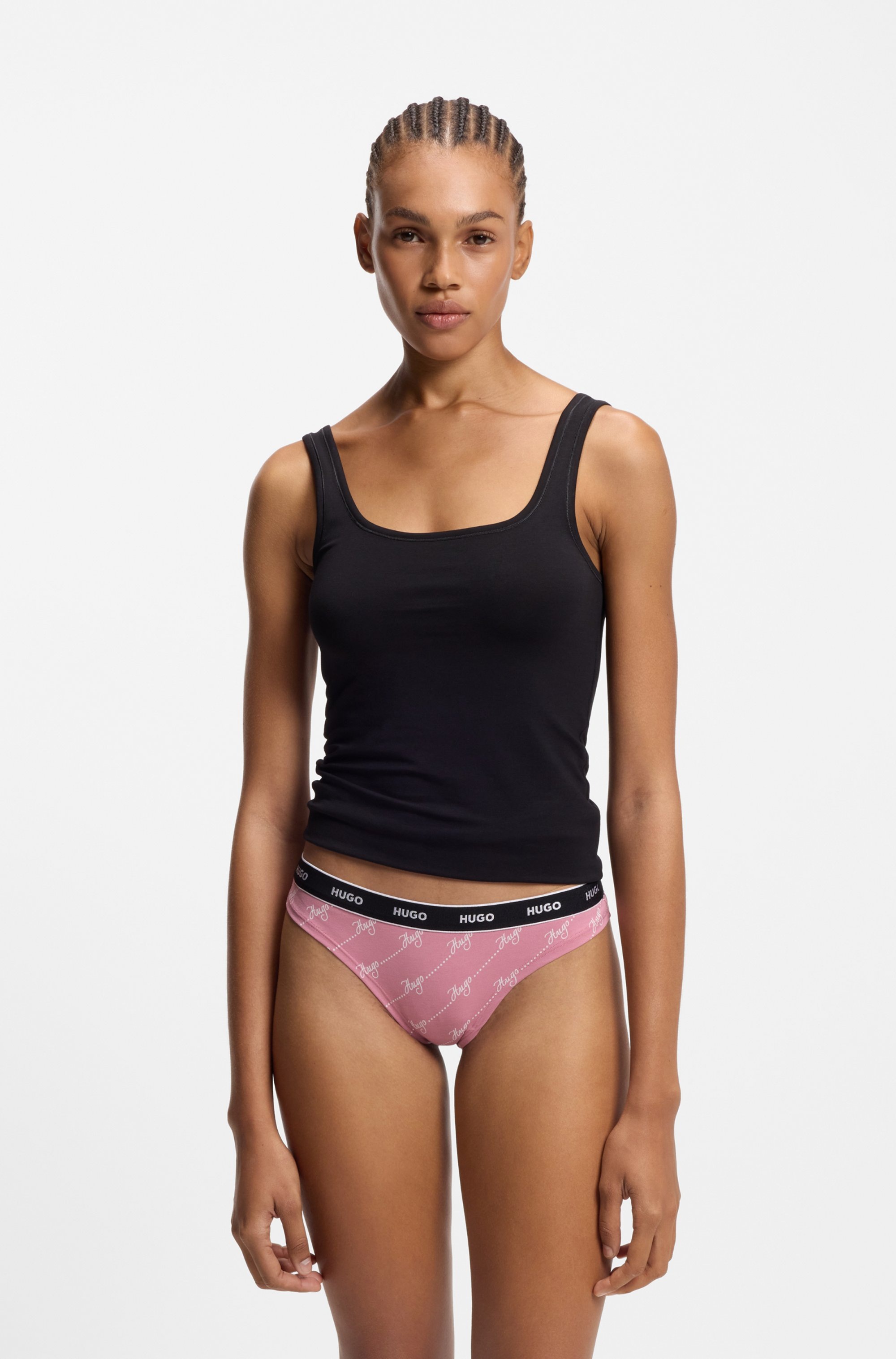 HUGO Underwear String »TRIPLET THONG DESIGN«, (3 St.), wiederholendes Logo am Bund