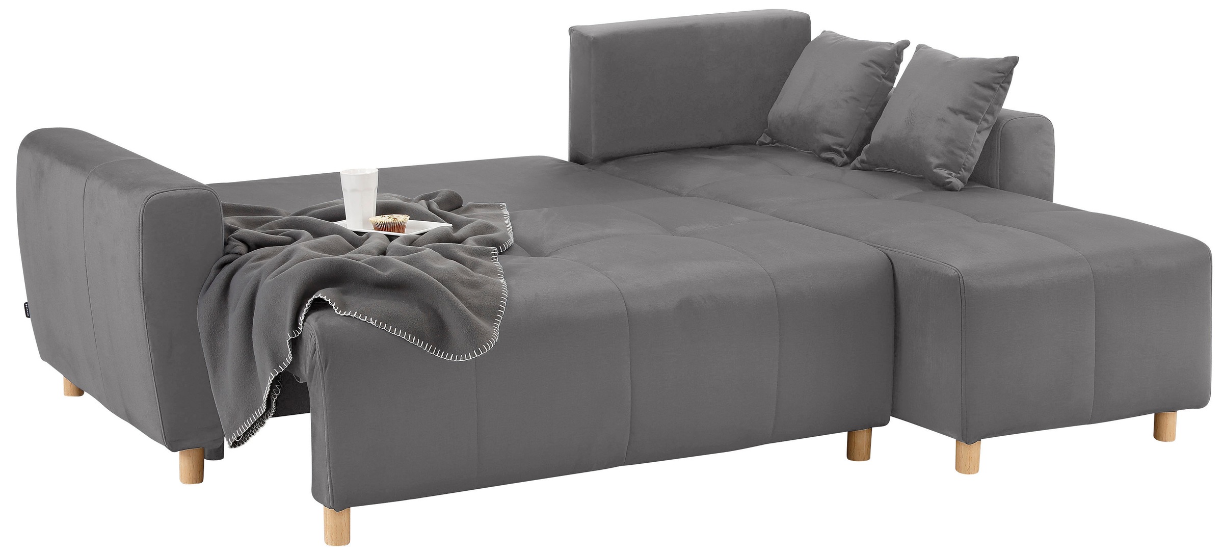 Home affaire Ecksofa »Scania L-Form«, wahlweise mit Bettfunktion und Bettkasten