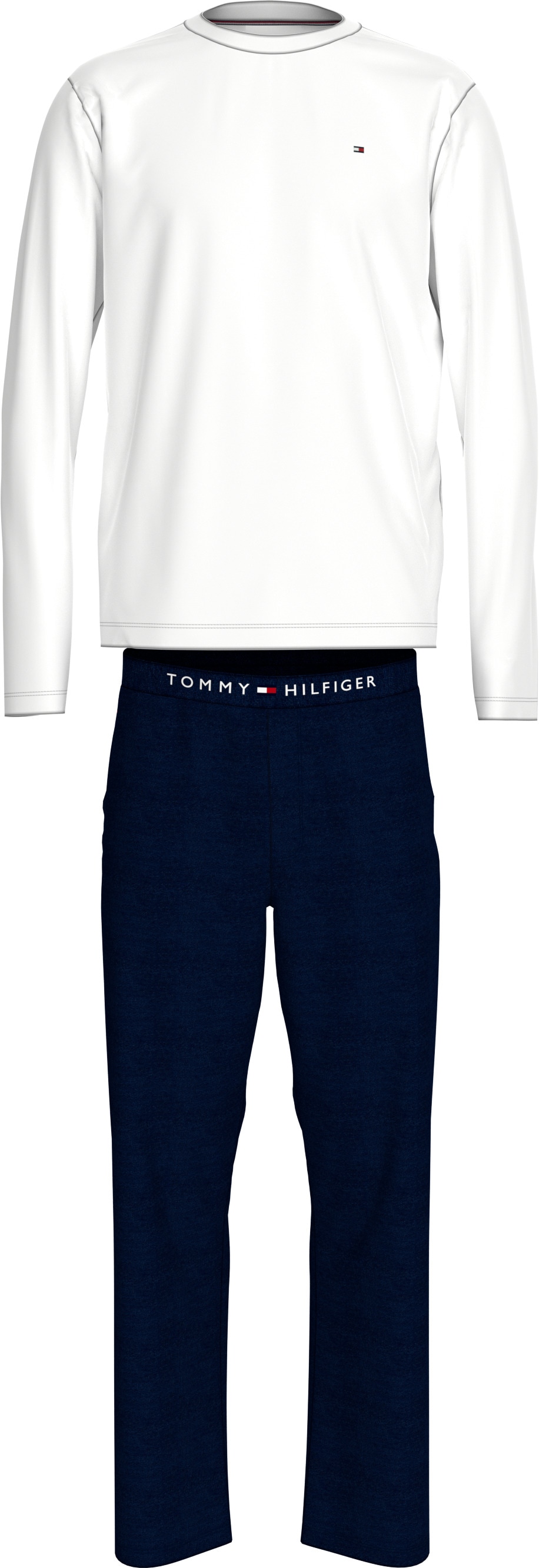 Tommy Hilfiger Underwear Pyjama »LS JERSEY PJ SET«, (Set, 2 tlg., 2er), mit Logoschriftzug