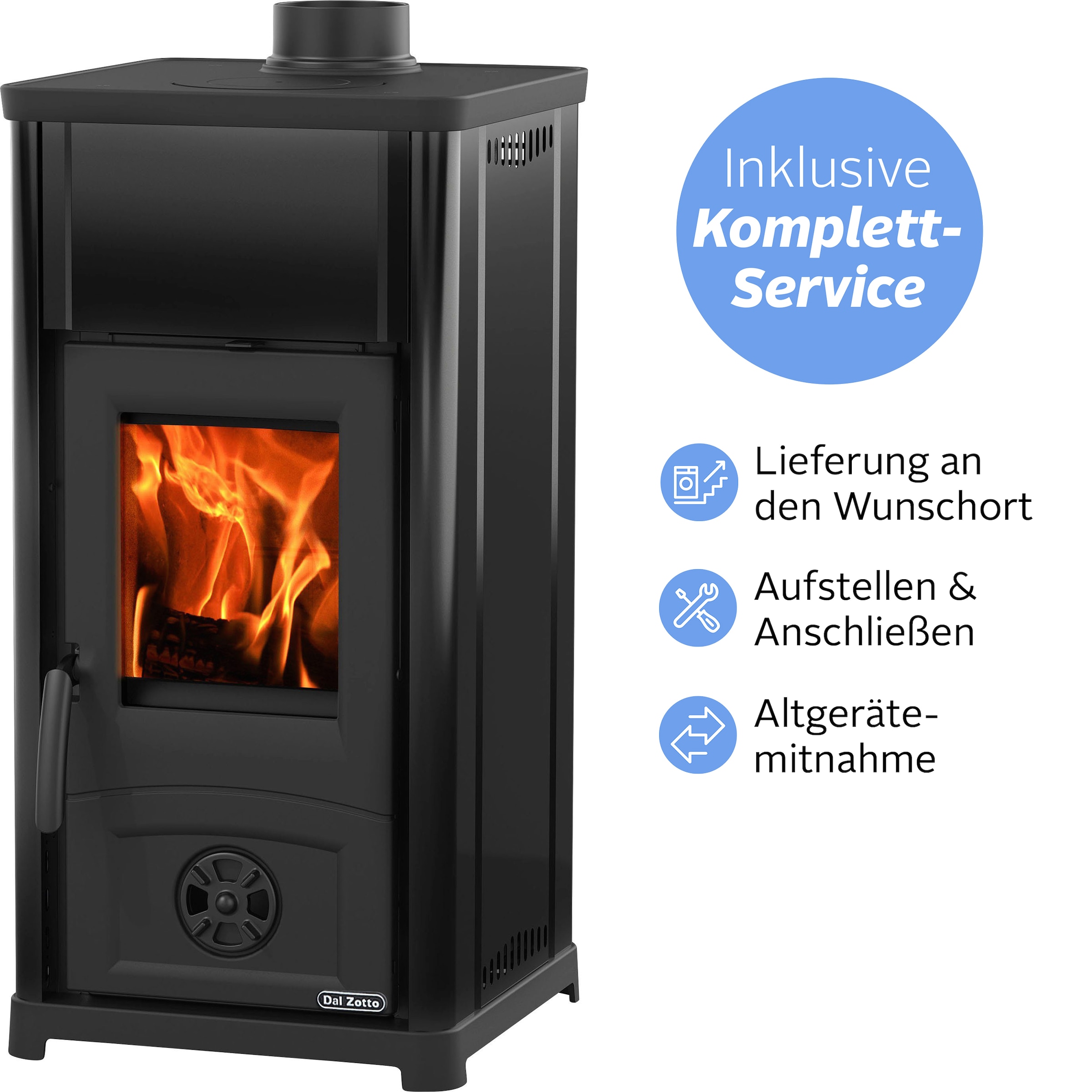 La Nordica Kaminofen »»Silla««, (Alles inklusive Service: Aufstellen, Anschließen, Altgerätemitnahme), Wunschort Lieferung