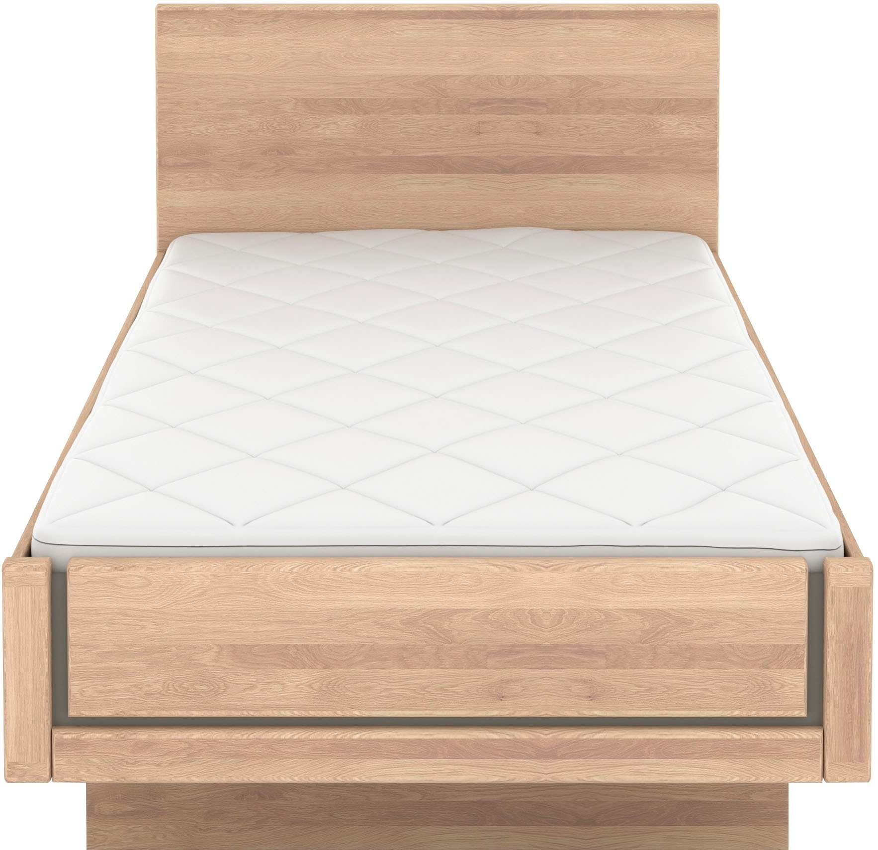 Musterring Holzbett »Sorrent, Bettgestell, Bettrahmen, teilmassiv Eiche«, (MADE IN GERMANY), Eiche teilmassiv, Liegehöhenverstellung, in schwebender Optik