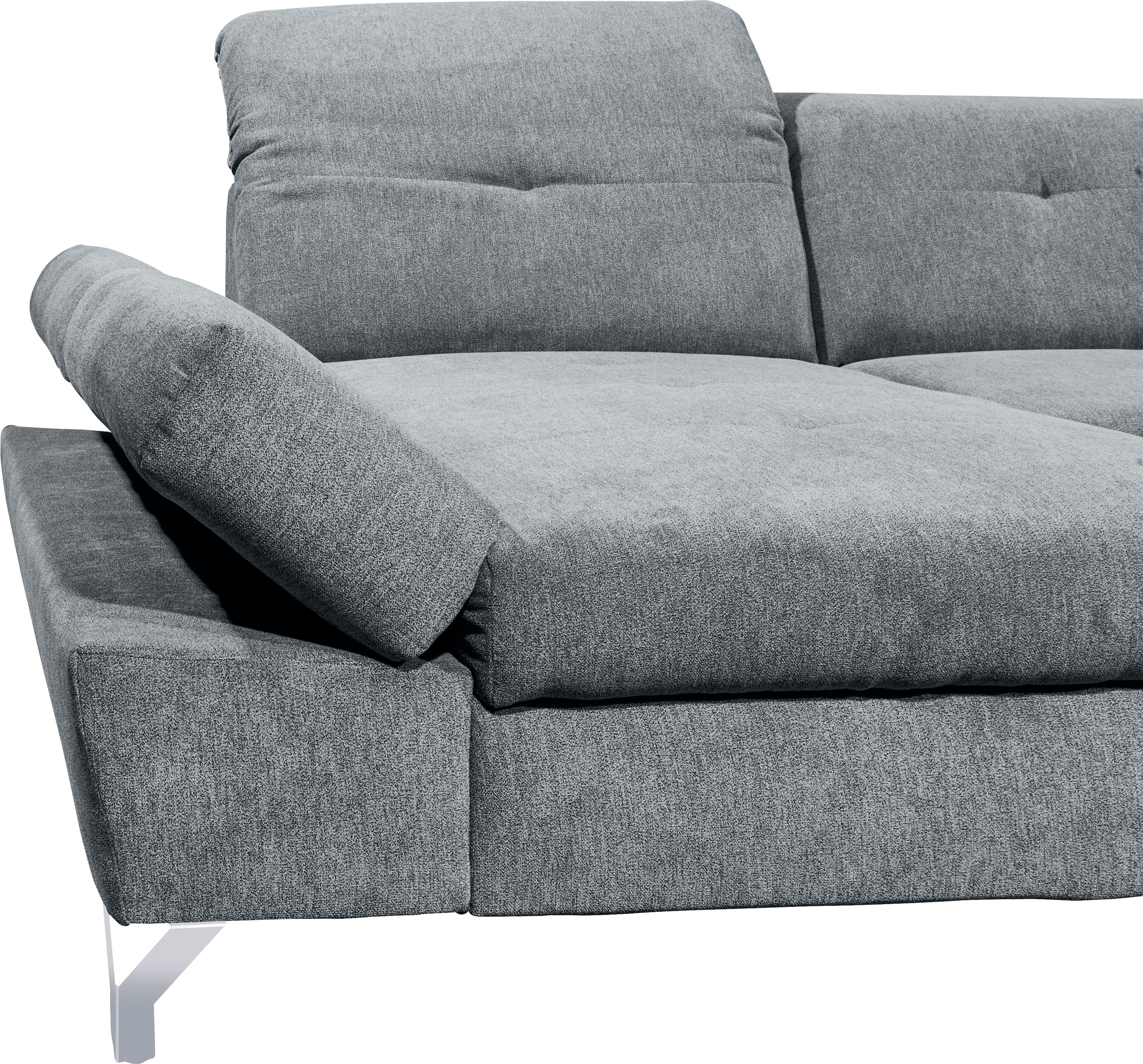 ED EXCITING DESIGN Wohnlandschaft »Melfi U-Form mit Bettfunktion, Bettkasten«, Arm- & Kopfteilverstellung & 3 Nierenkissen