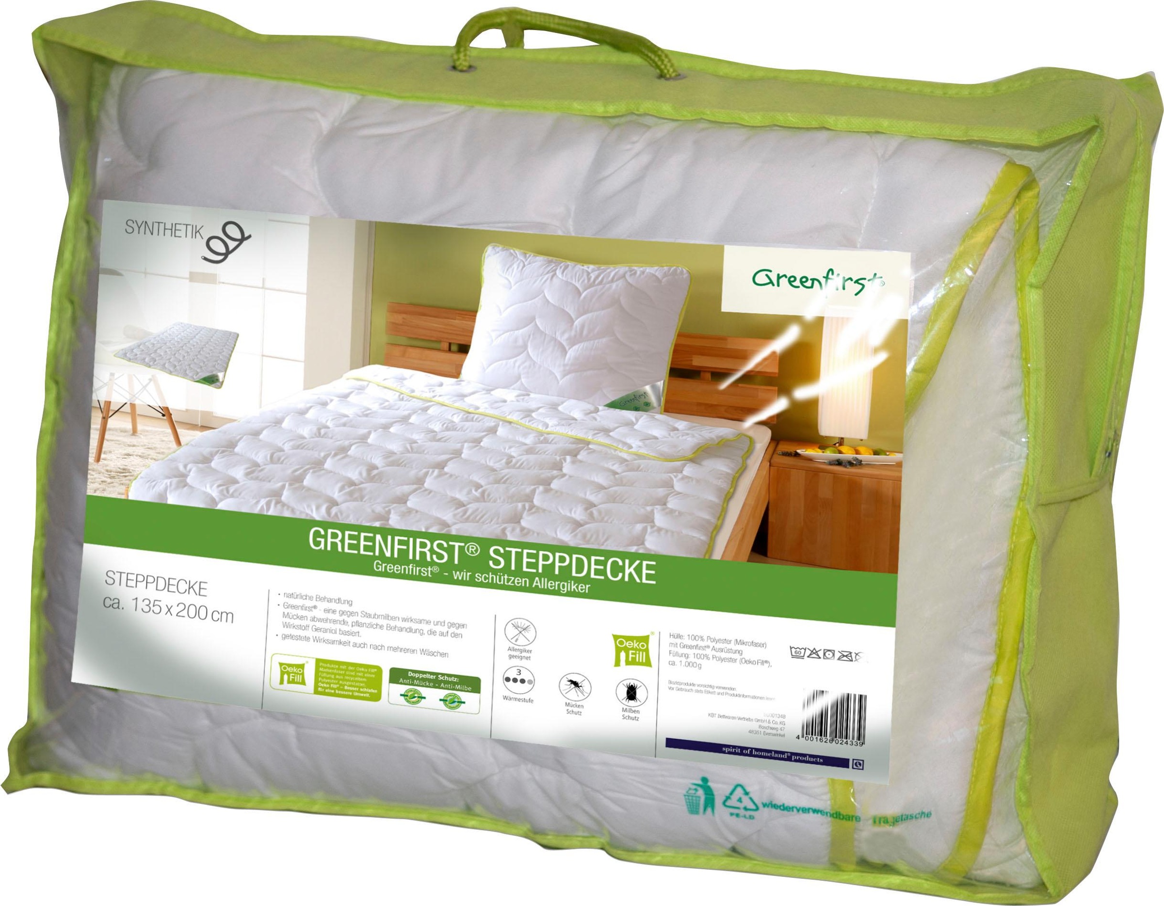 KBT Bettwaren Microfaserbettdecke »Greenfirst Anti-Milbe und Mücke« normal günstig online kaufen