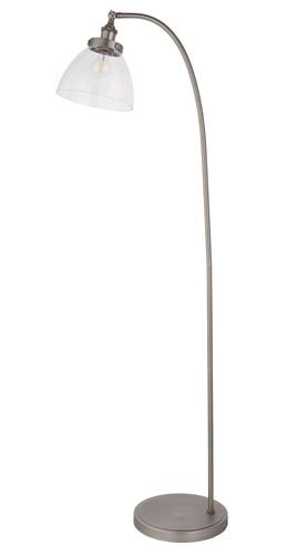 Brilliant Stehlampe »Noami«, 1 flammig-flammig, mit Fußschalter, 152 cm  Höhe, E27, Metall/Glas, silber online kaufen