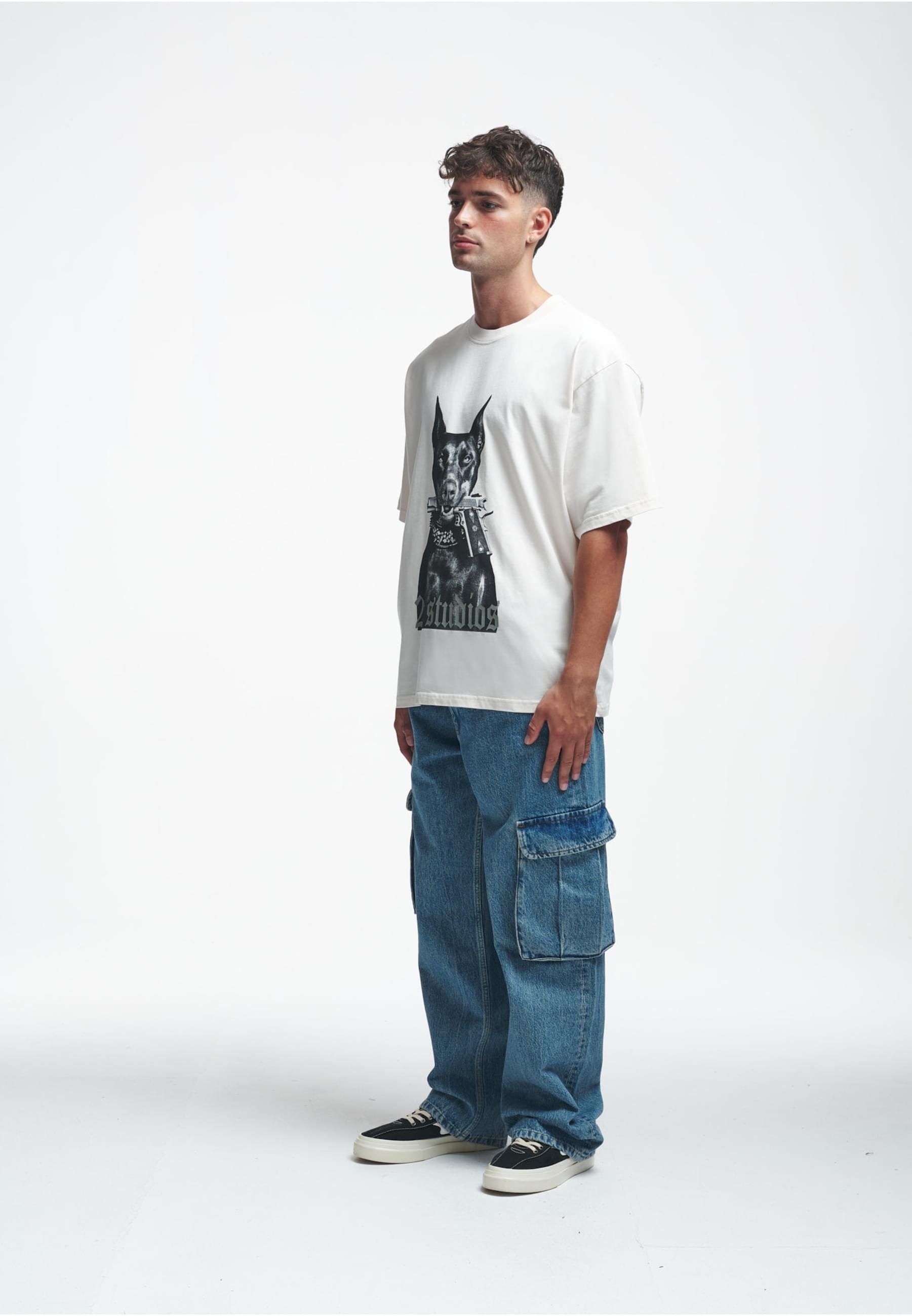 2Y Studios T-Shirt »2Y Studios Herren Doberman Oversize Tee« 1 Stk.