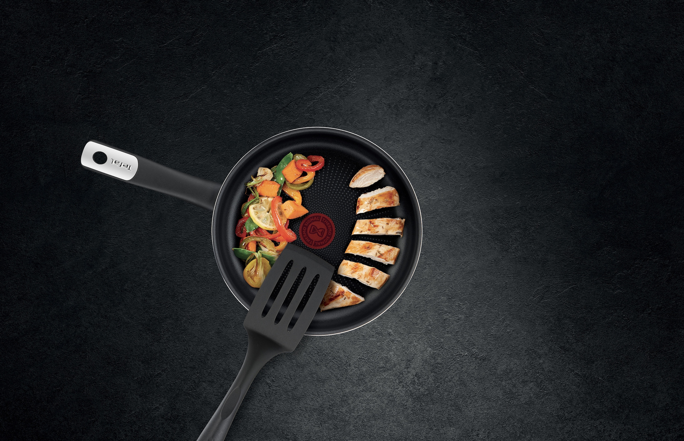 Tefal Bratpfanne »Hard Titanium Essential«, Aluminium, (1 tlg.), Titanium Antihaftversiegelung, Thermo-Signal, Gas+Elektro+Glaskeramik)