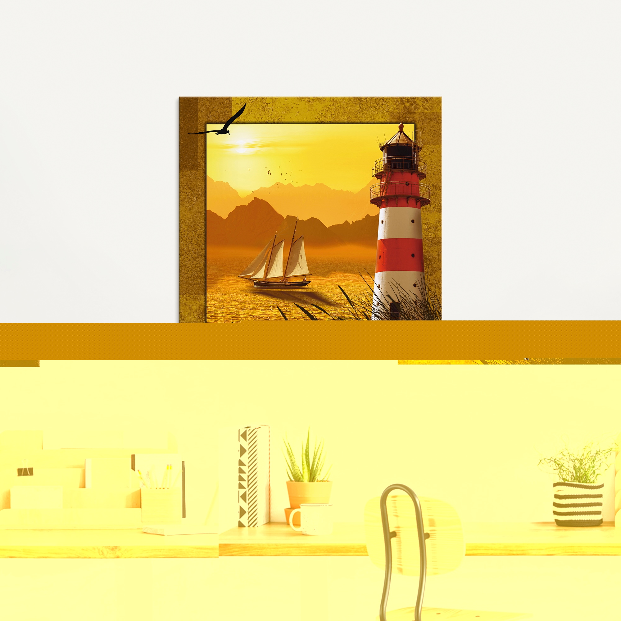 Artland Glasbild »Serie vier Jahreszeiten - Sommer«, Gebäude, (1 St.), in verschiedenen Größen