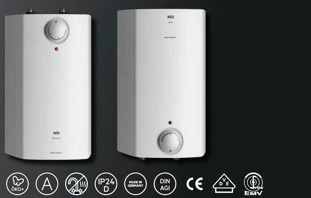 AEG Haustechnik Übertischspeicher »Hoz 5 Comfort«, Übertischboiler 5 Liter, Niederdruck, 2 kw, steckerfertig