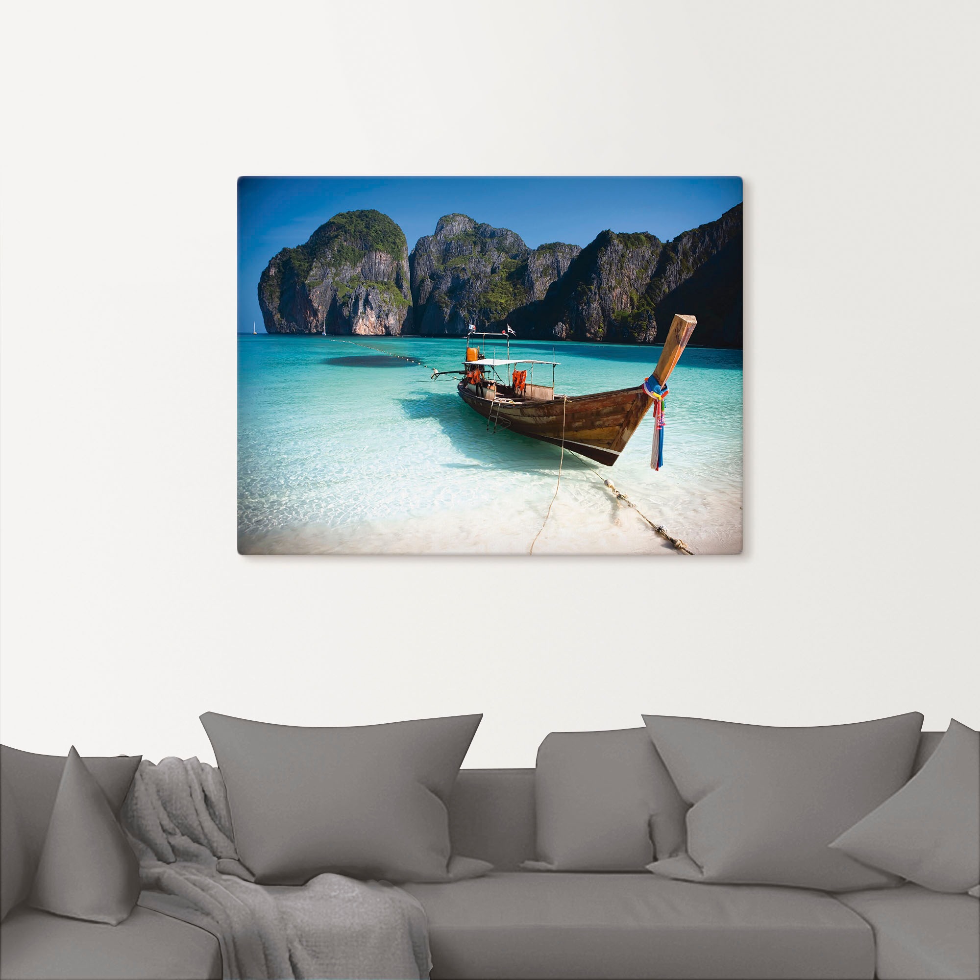 Artland Wandbild »Maya Bay, Koh Phi Phi Leh, Thailand«, Boote & Schiffe, (1 St.), als Leinwandbild, Poster, Wandaufkleber in verschied. Größen