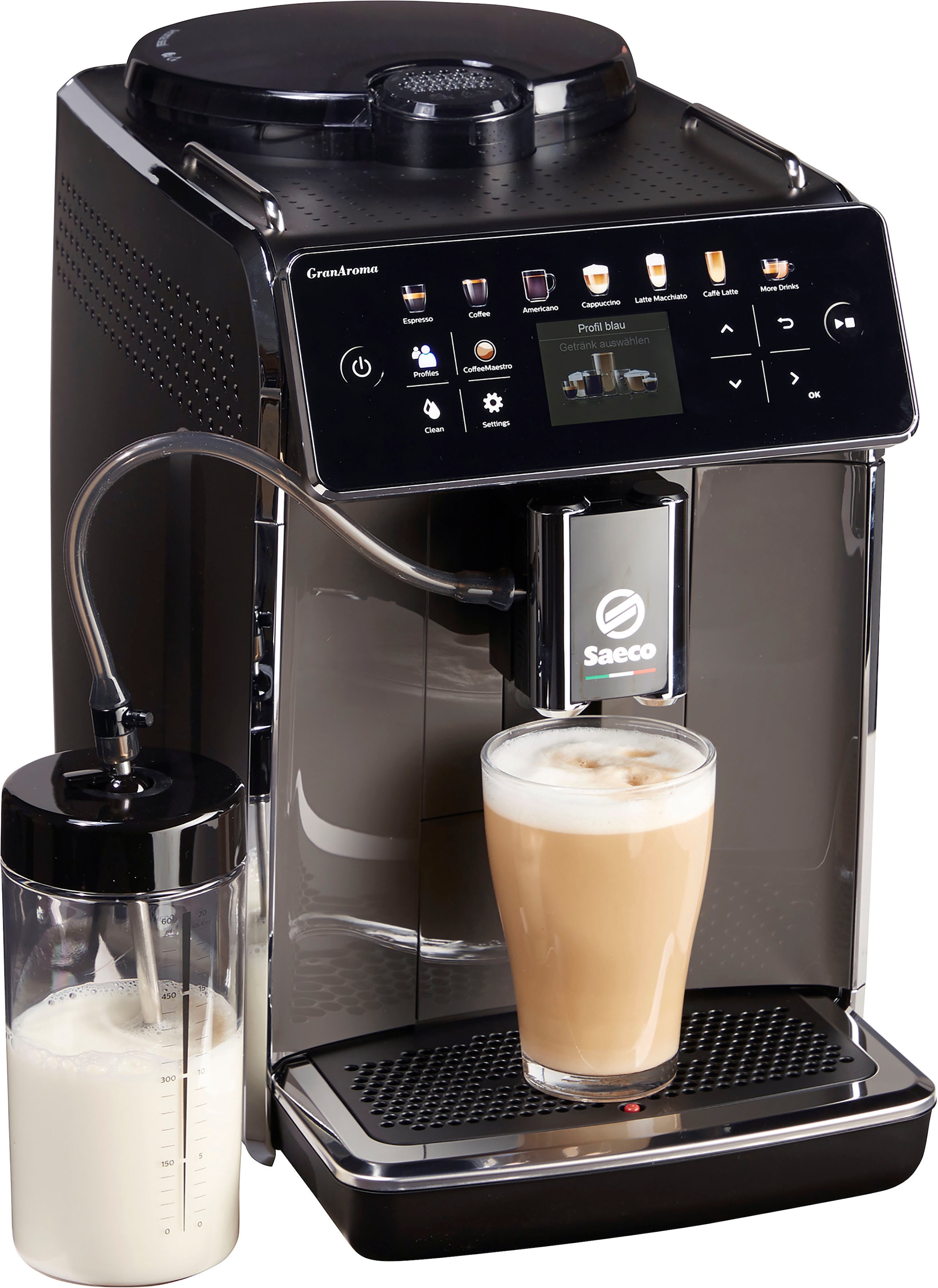 Saeco Kaffeevollautomat »SM6580/50 GranAroma ,  14 Kaffeespezialitäten« 4 Benutzerprofilen und TFT Display