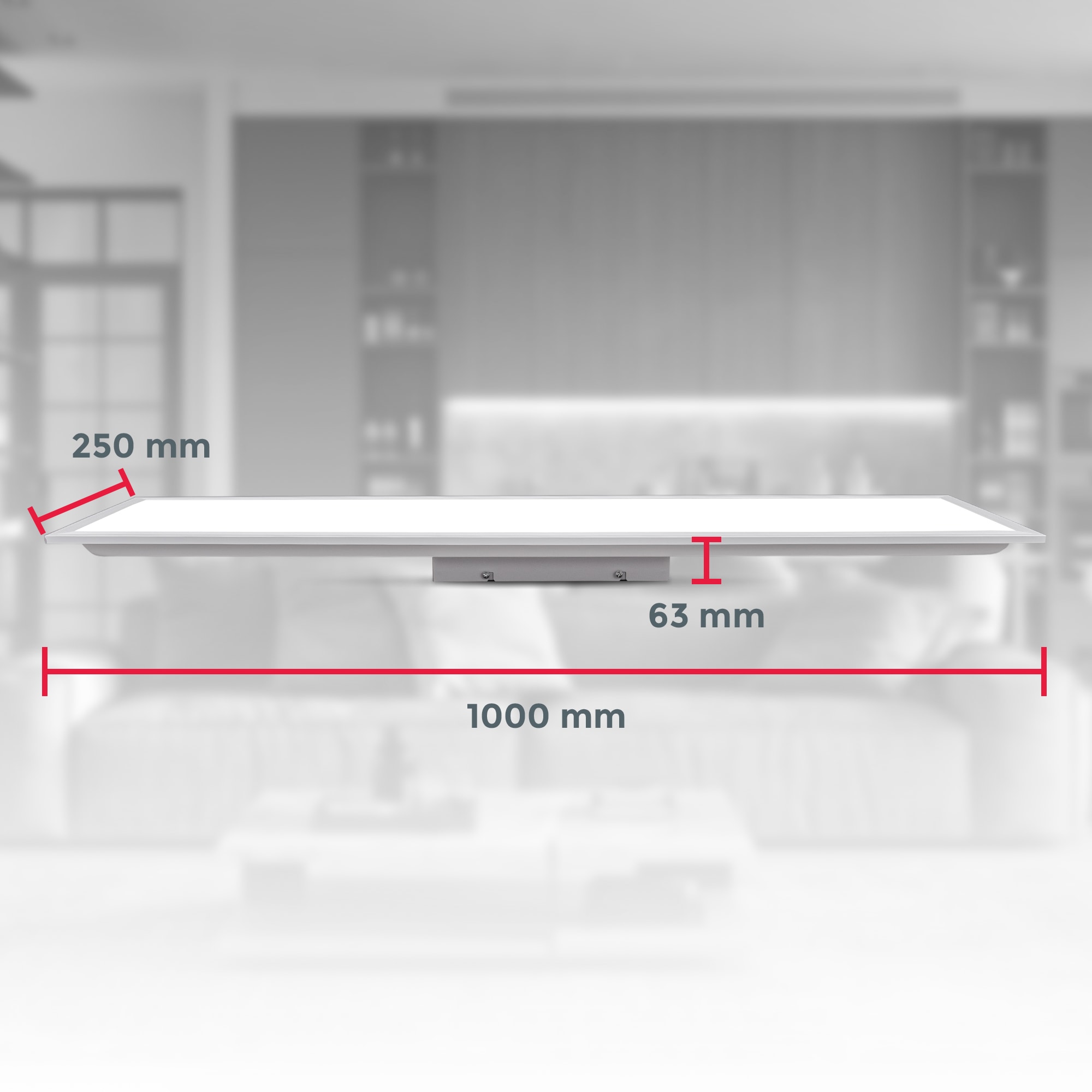 B.K.Licht LED Deckenleuchte »BKL1326 LED Deckenlampe mit Fernbedienung, Ultraflach, LED Panel«, 1 flammig, Leuchtmittel LED-Modul | LED fest integriert, 4.000K, 2.600Lm, 24W, 100x25x6,3 cm, Weiß
