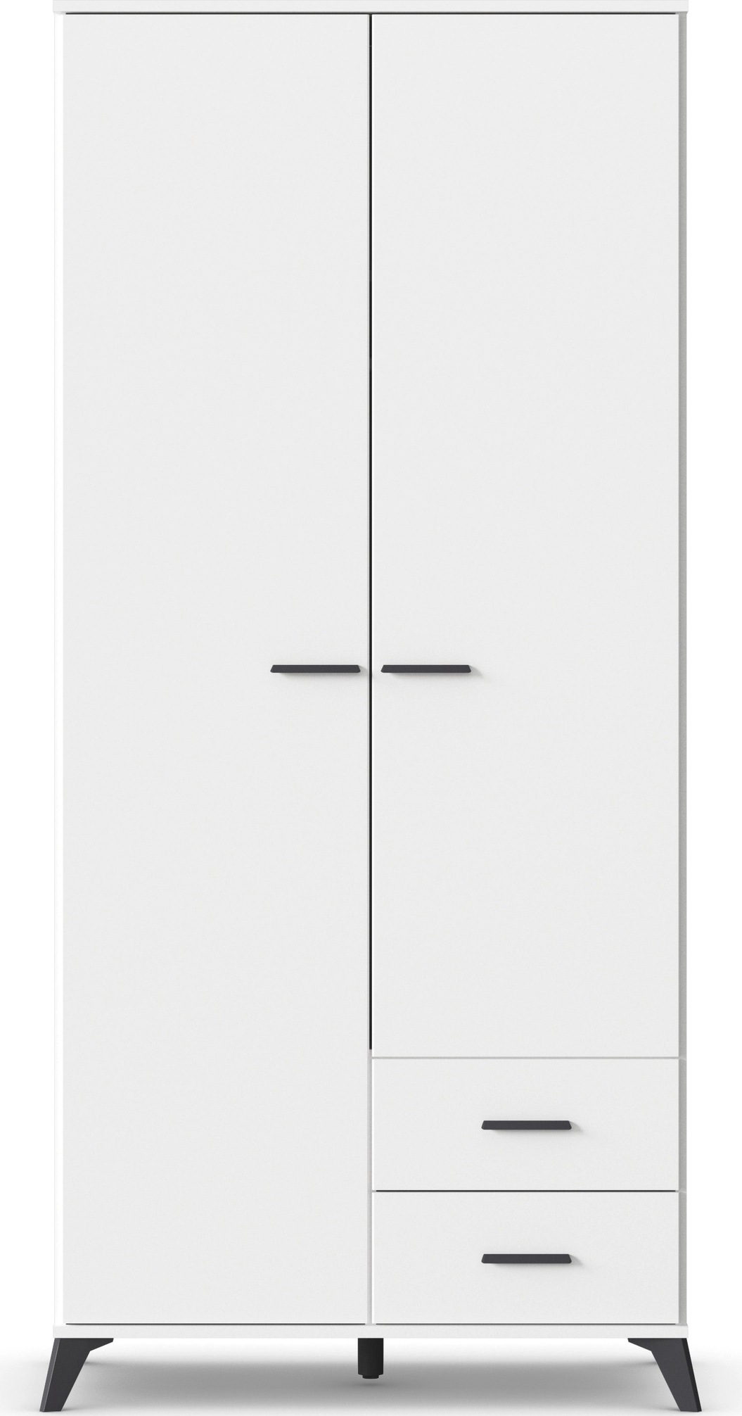 rauch Drehtürenschrank "Lucena" mit schräg ausgestellten Füßen im Monochrom günstig online kaufen