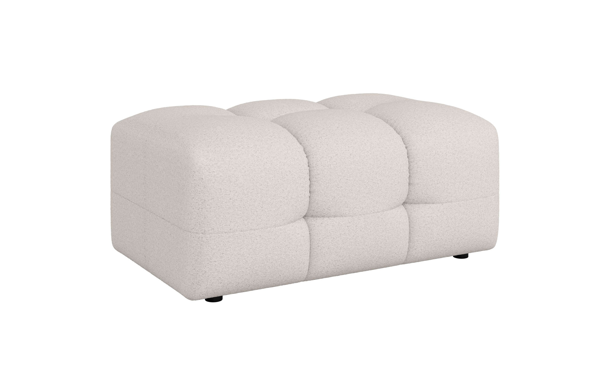 INOSIGN Polsterhocker »Manilla, trendige Steppung, passend zur Serie, B/T/H 100/68/45 cm«, mit Wellenunterfederung, in verschiedenen Materialien und Farben