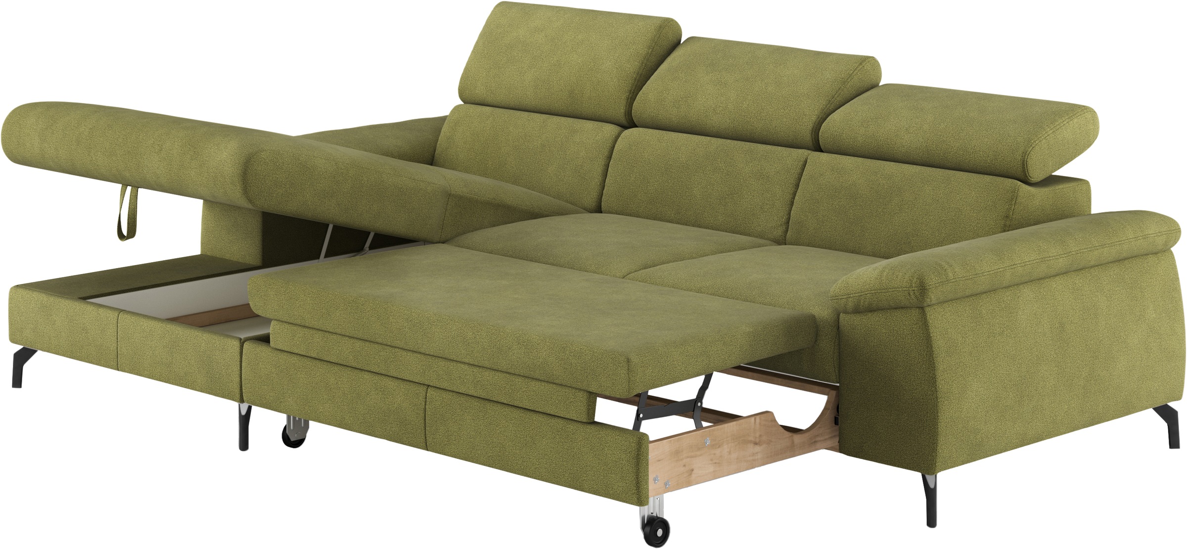 COTTA Ecksofa »Kitty L-Form, B: 242 cm«, mit Kopfteilverstellung, optional Bettfunktion & Bettkasten