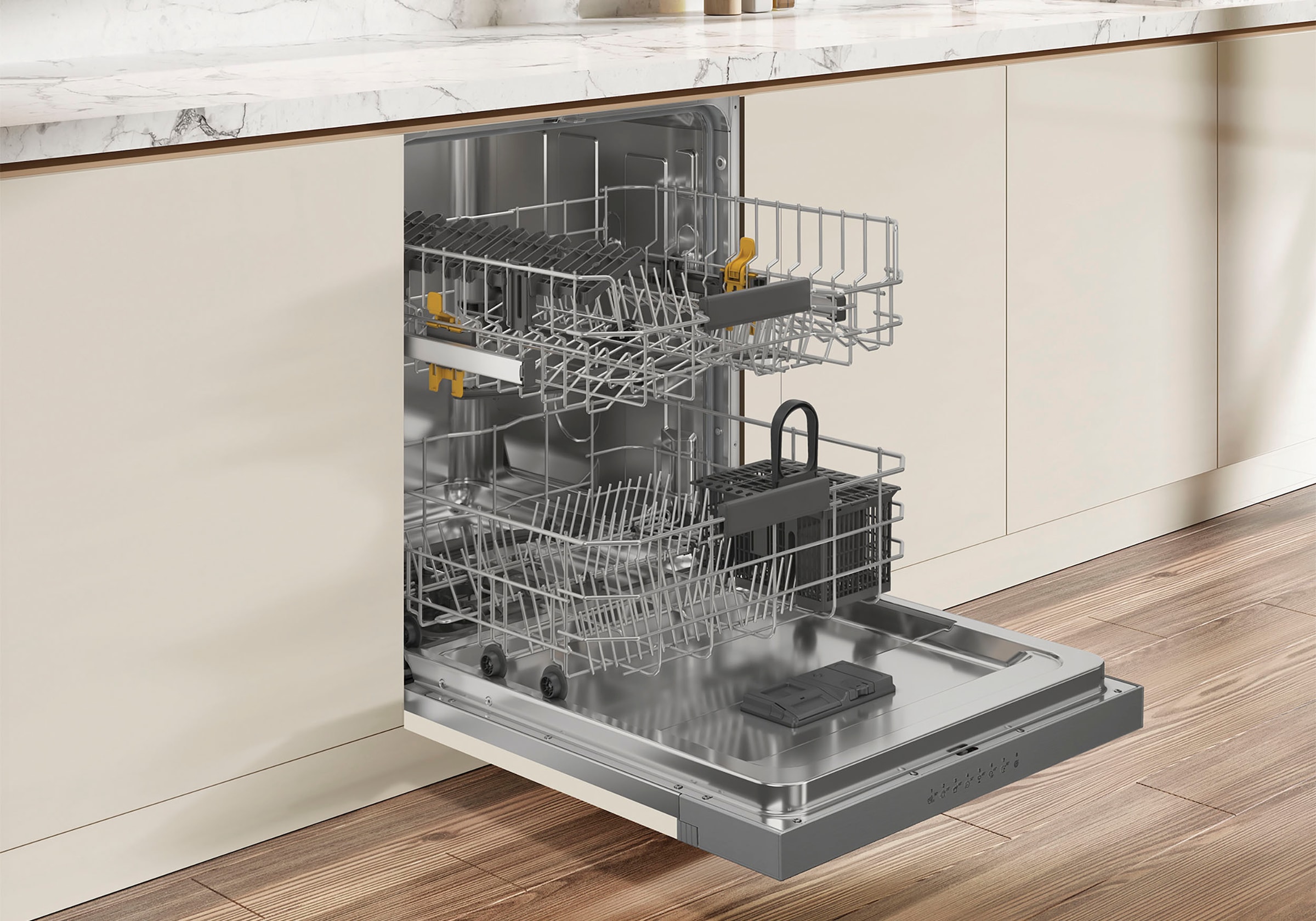 BAUKNECHT teilintegrierbarer Geschirrspüler »OBBC Ecostar2 5320« 8,9 l 14 tlg. Maßgedecke Glass Care – schonende Reinigung für empfindliche Gläser