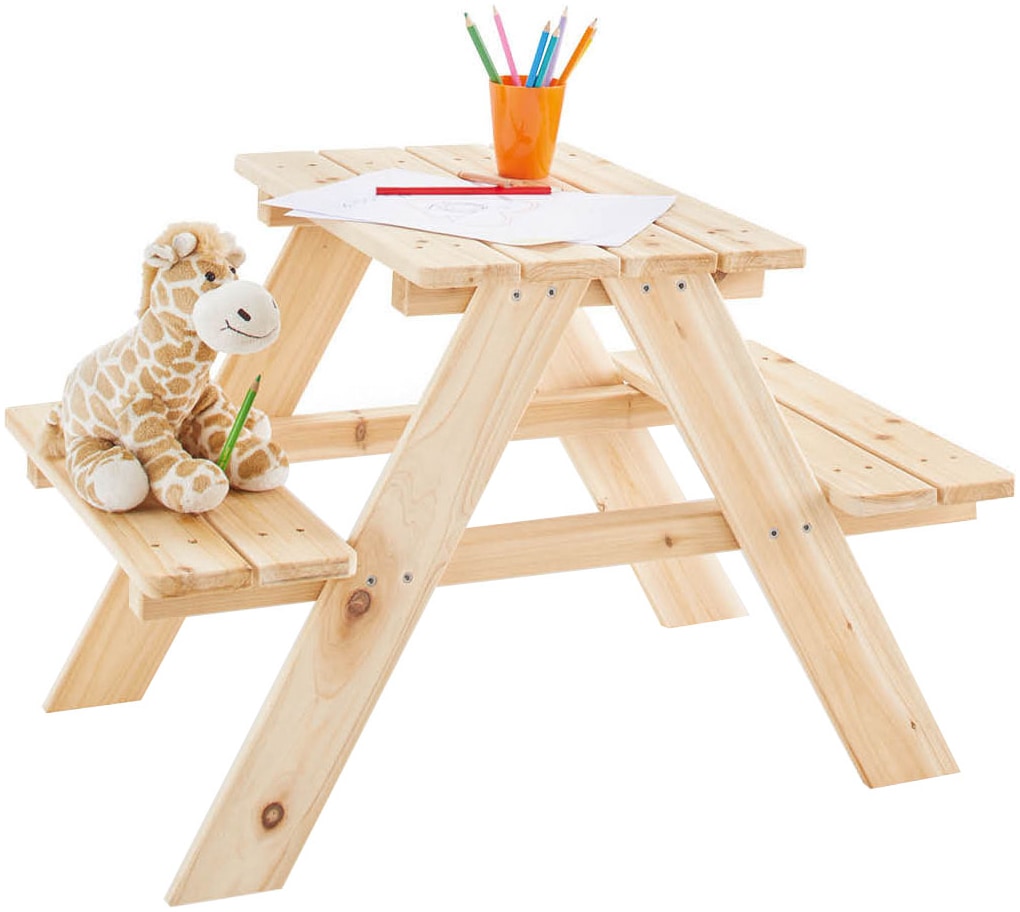 Pinolino® Garten-Kindersitzgruppe »Nicki für 2, natur«
