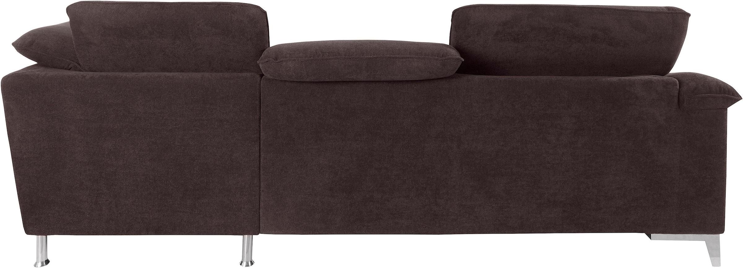 COTTA Polstergarnitur »Teresa L-Form« Set,  Set bestehend aus: Ecksofa mit Kopfteilverstellung & Hocker