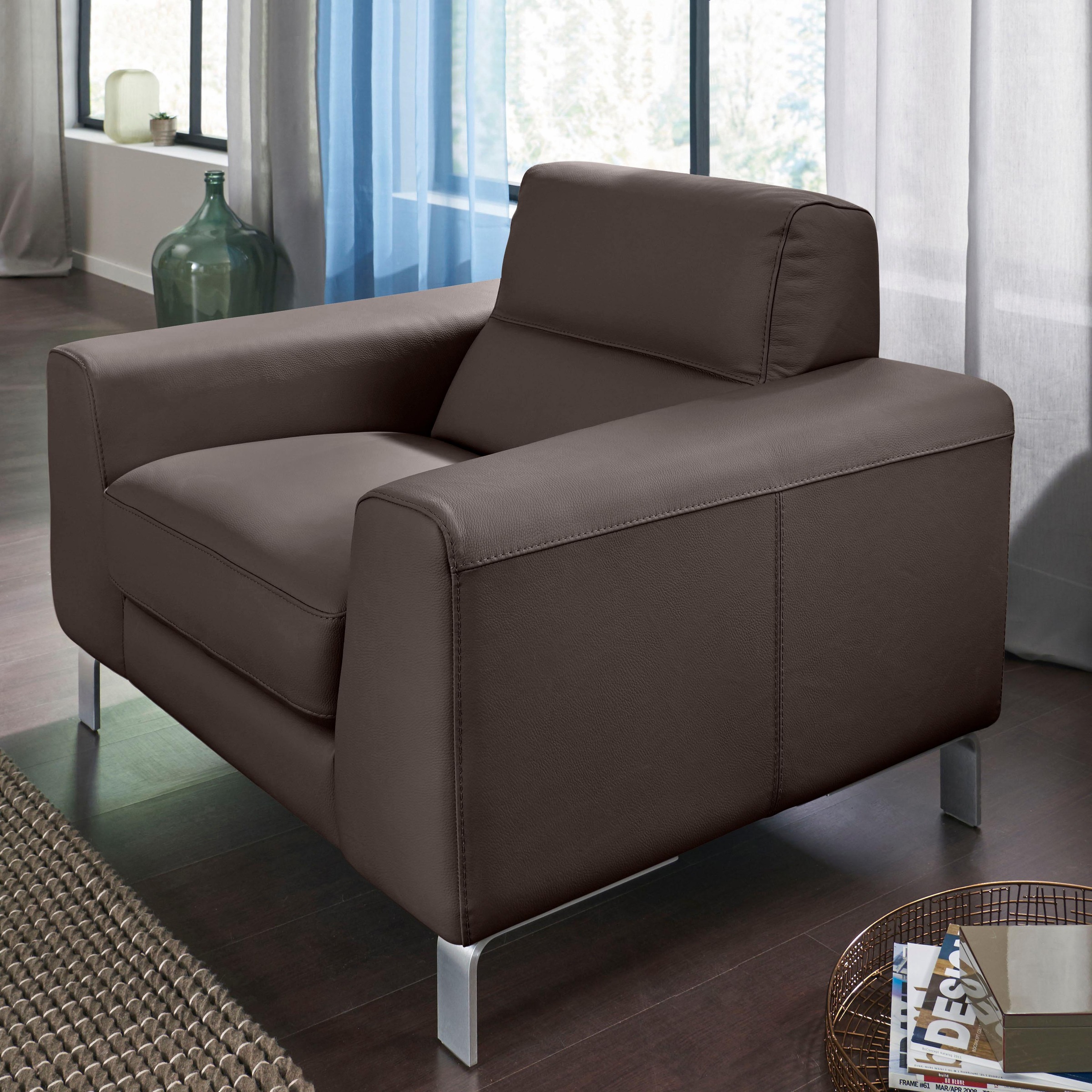 CALIA ITALIA Sessel »Simon Loungesessel, Designsessel, sehr bequem«, in zwe günstig online kaufen