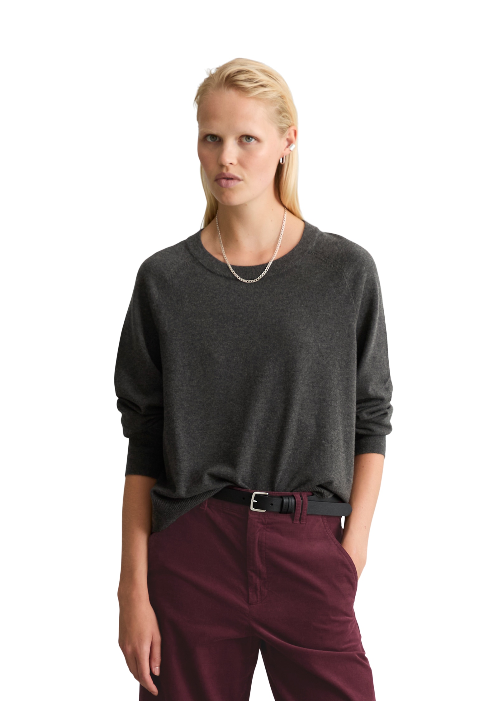Marc O'Polo DENIM Rundhalspullover regular fit, Strick, aus Soft Cotton Stretch, Raglanärmel