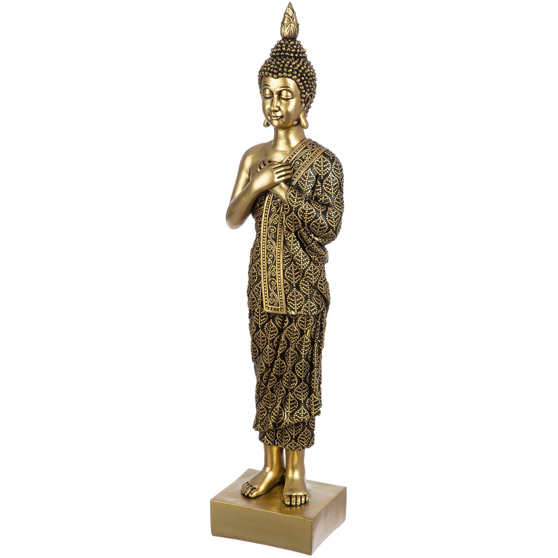 GILDE Buddhafigur »Figur Buddha denkender Buddha goldfarben H. 55 cm« goldfarben