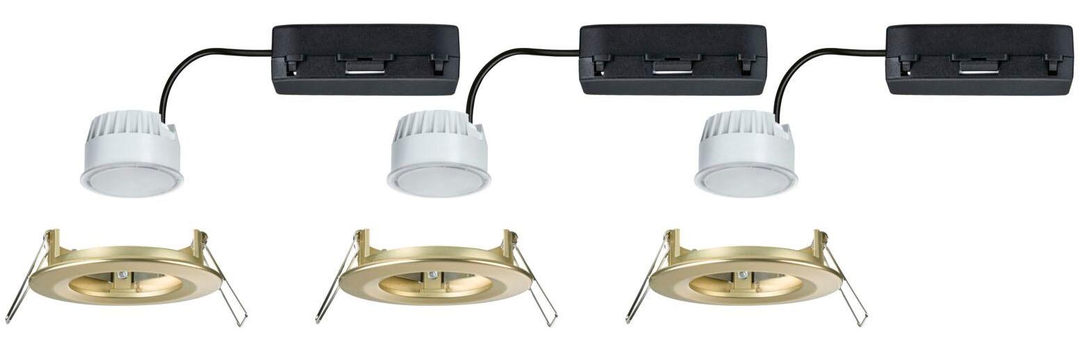 Paulmann LED Einbauleuchte »LED Einbauleuchte Nova Coin IP44 rund 78mm« LED-Modul 3 Stk. Tageslichtweiß Memoryfunktion, Farbwechsler, Farbsteuerung, Dimmer, Smart Home