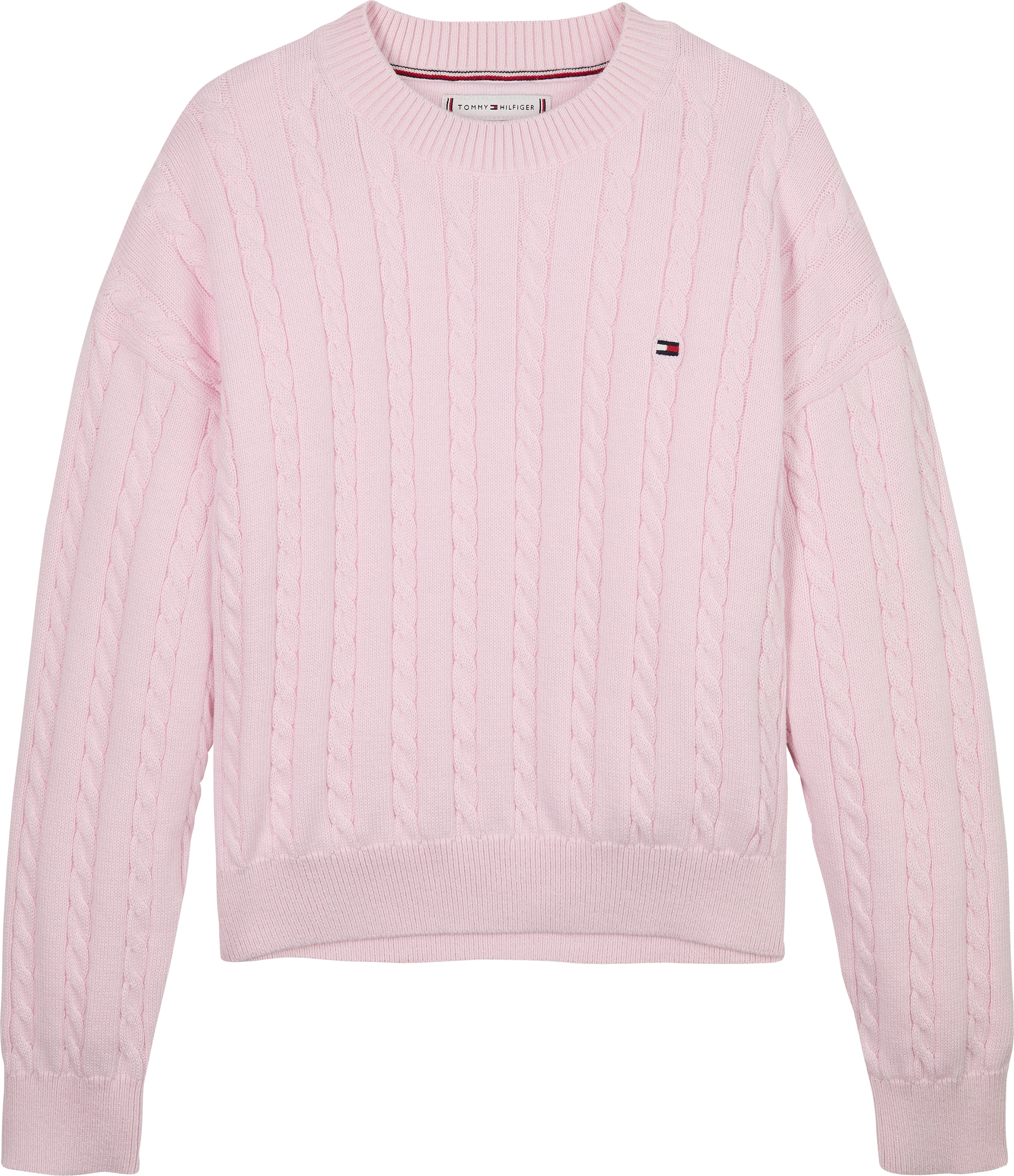 Tommy Hilfiger Strickpullover »CABLE SWEATER« für Kinder bis 16 Jahre, mit Zopfmuster