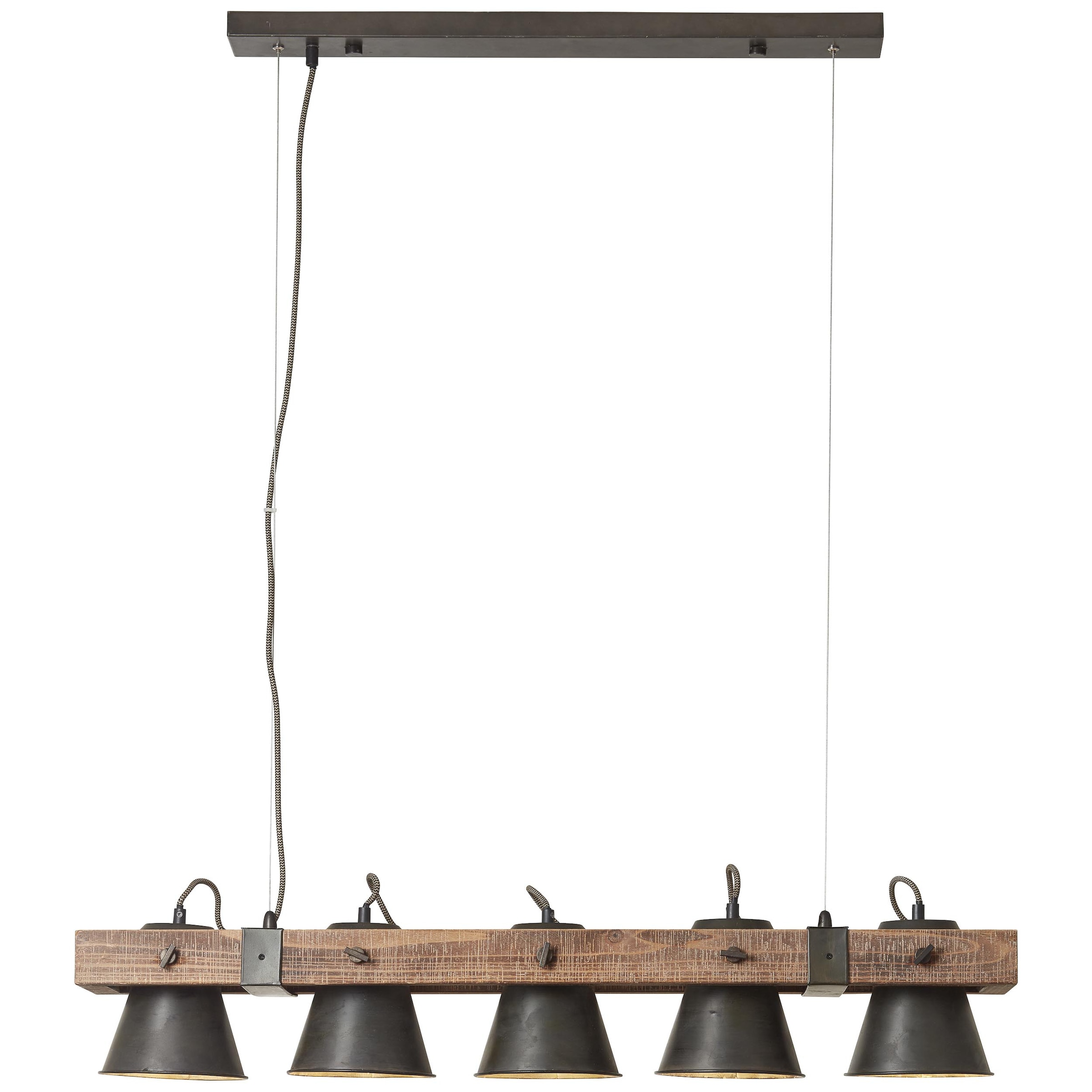 Brilliant Pendelleuchte »Decca« E27 1 Stk. Hängelampe 5flg schwarz stahl günstig online kaufen