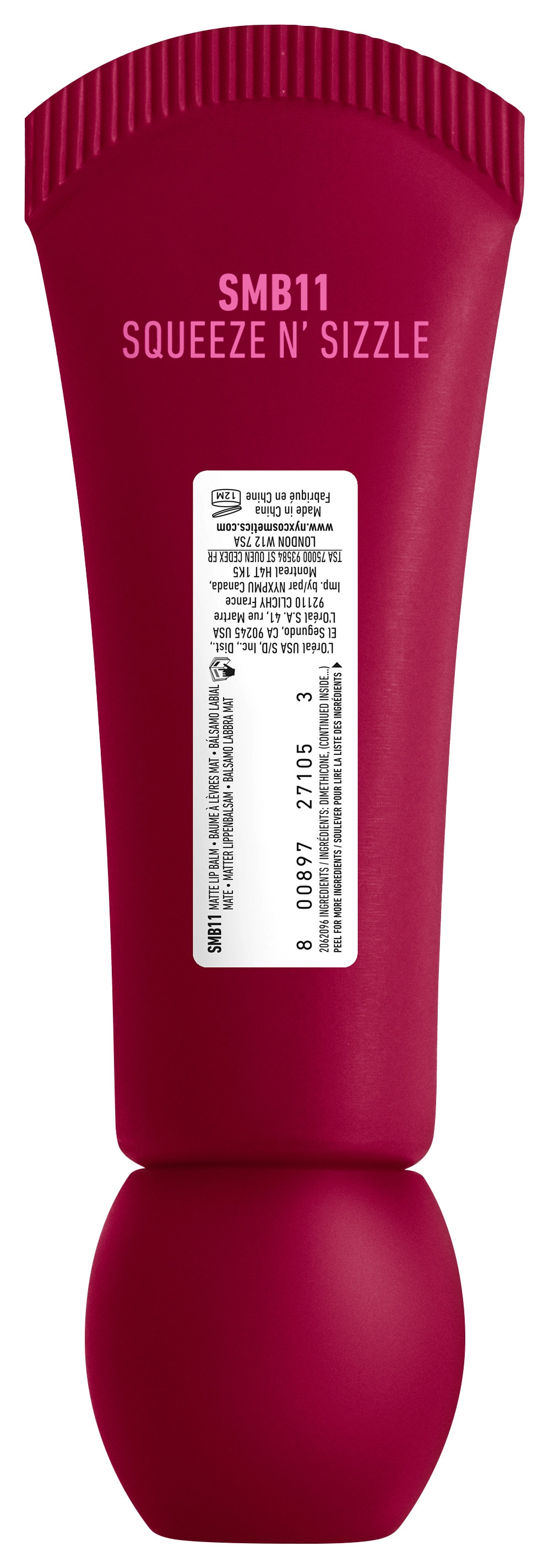 NYX PROFESSIONAL MAKEUP Lippenbalsam »SMUSHY MATTE LIP BALM« jeder der Farbtöne hat einen einzigartigen, süßen Duft