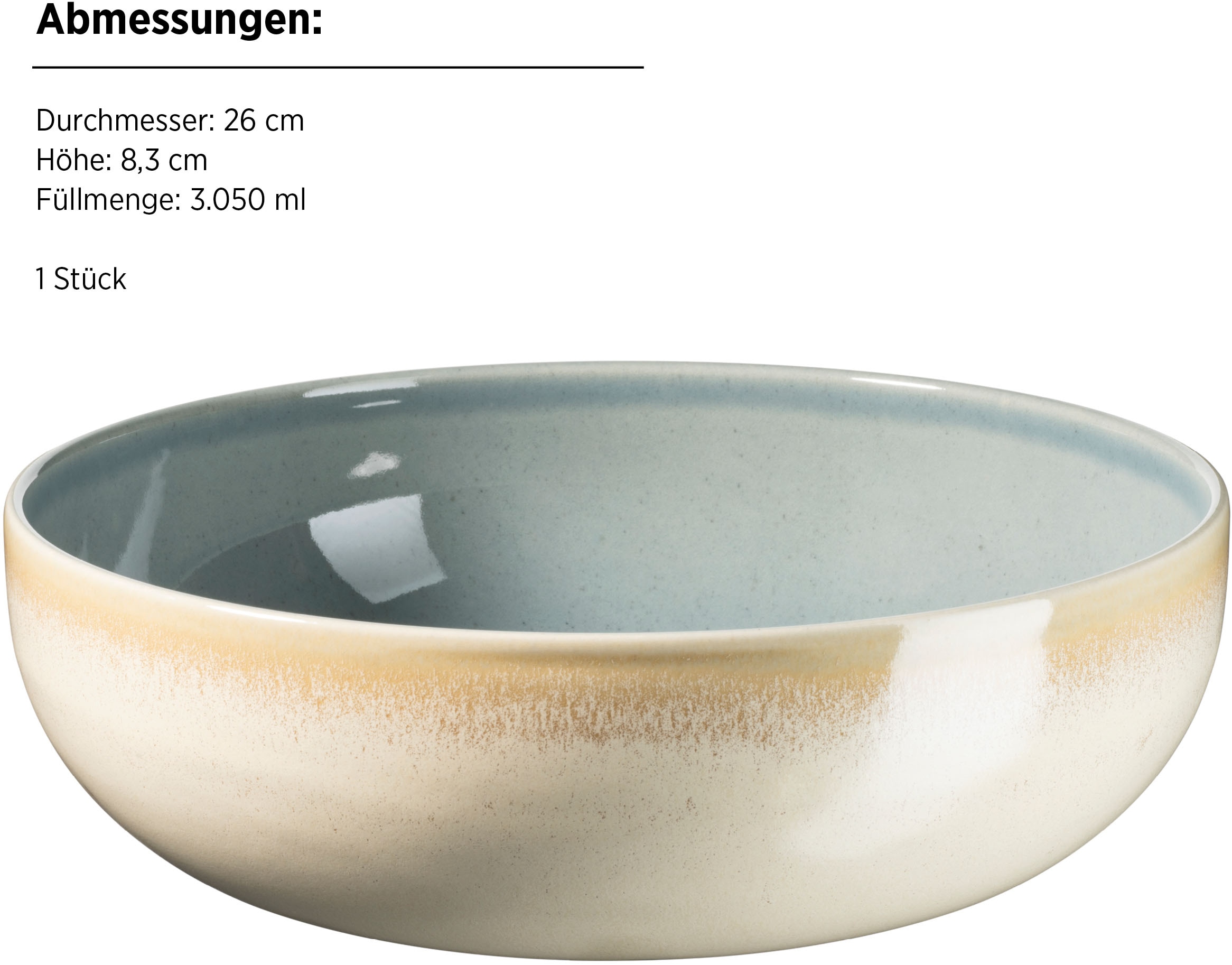 MÄSER Salatschüssel »Candy, Schüssel Set, aus Steinzeug«, 5 tlg., aus Steinzeug