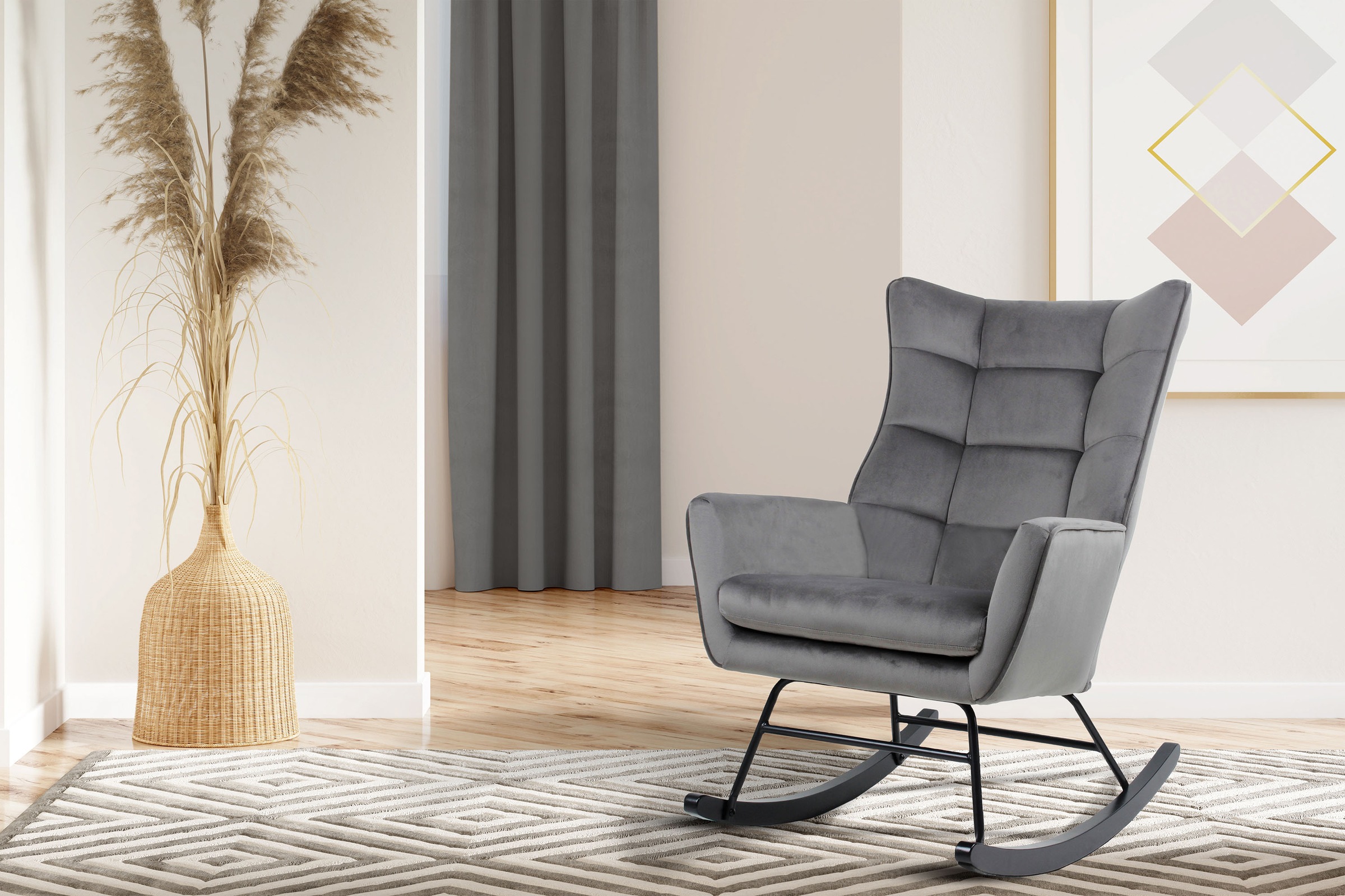 Kayoom Schaukelstuhl »Bryana 125, Relaxstuhl zum Schaukeln, Metallgestell m günstig online kaufen