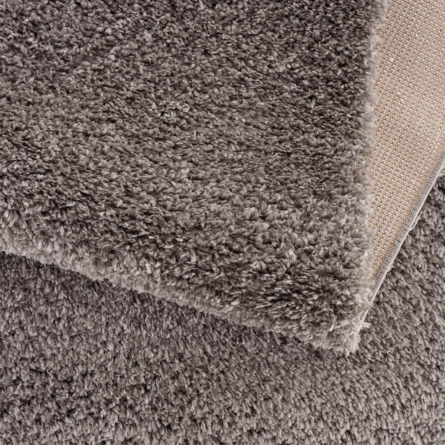 Carpet City Hochflor-Teppich »Pulpy 100«, rund, 30 mm Höhe, besonders weich, mit Fransen, Uni Farben