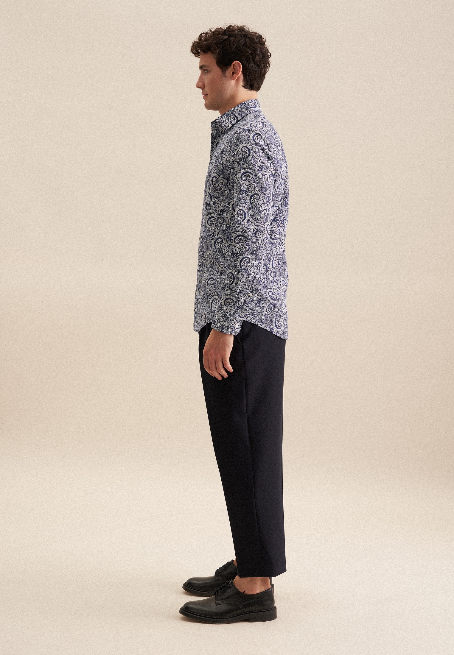 seidensticker Businesshemd »Slim«, Slim Langarm Kentkragen Druck
