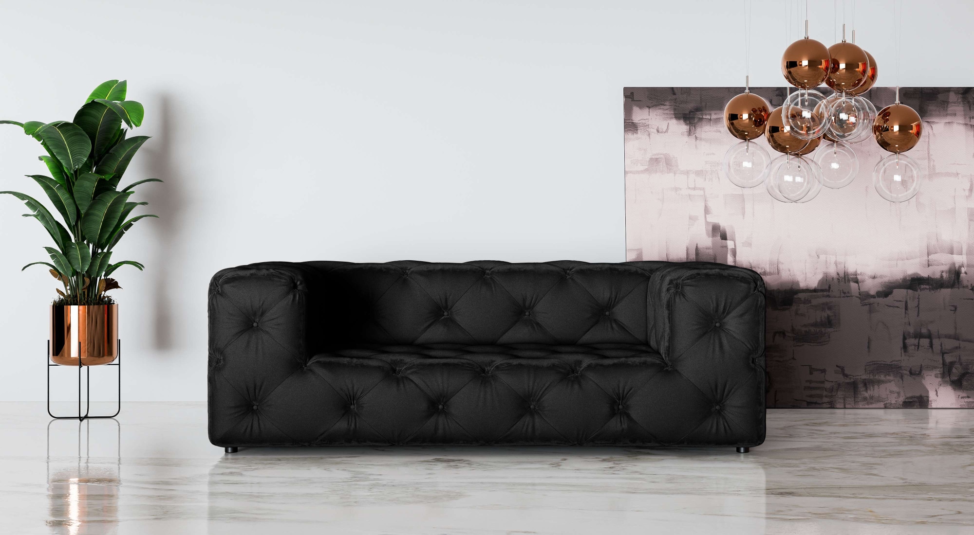Places of Style 2-Sitzer »FOLLINA«, 2-Sitzer Sofa mit klassischer Chesterfield-Knopfheftung